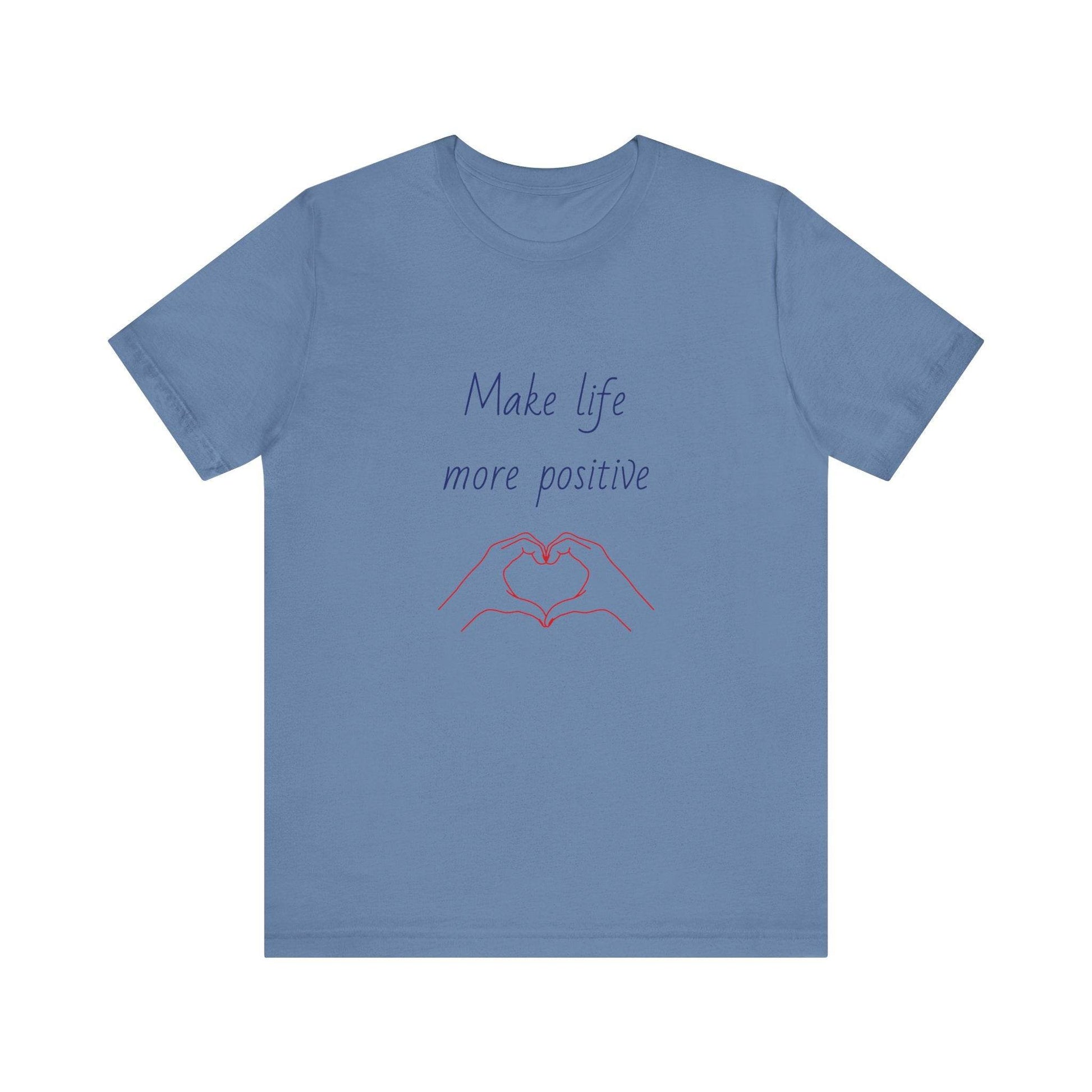 Positive Vibes Unisex Short Sleeve Tee - Make Life More Positive - The Dreamer's Bookshop.