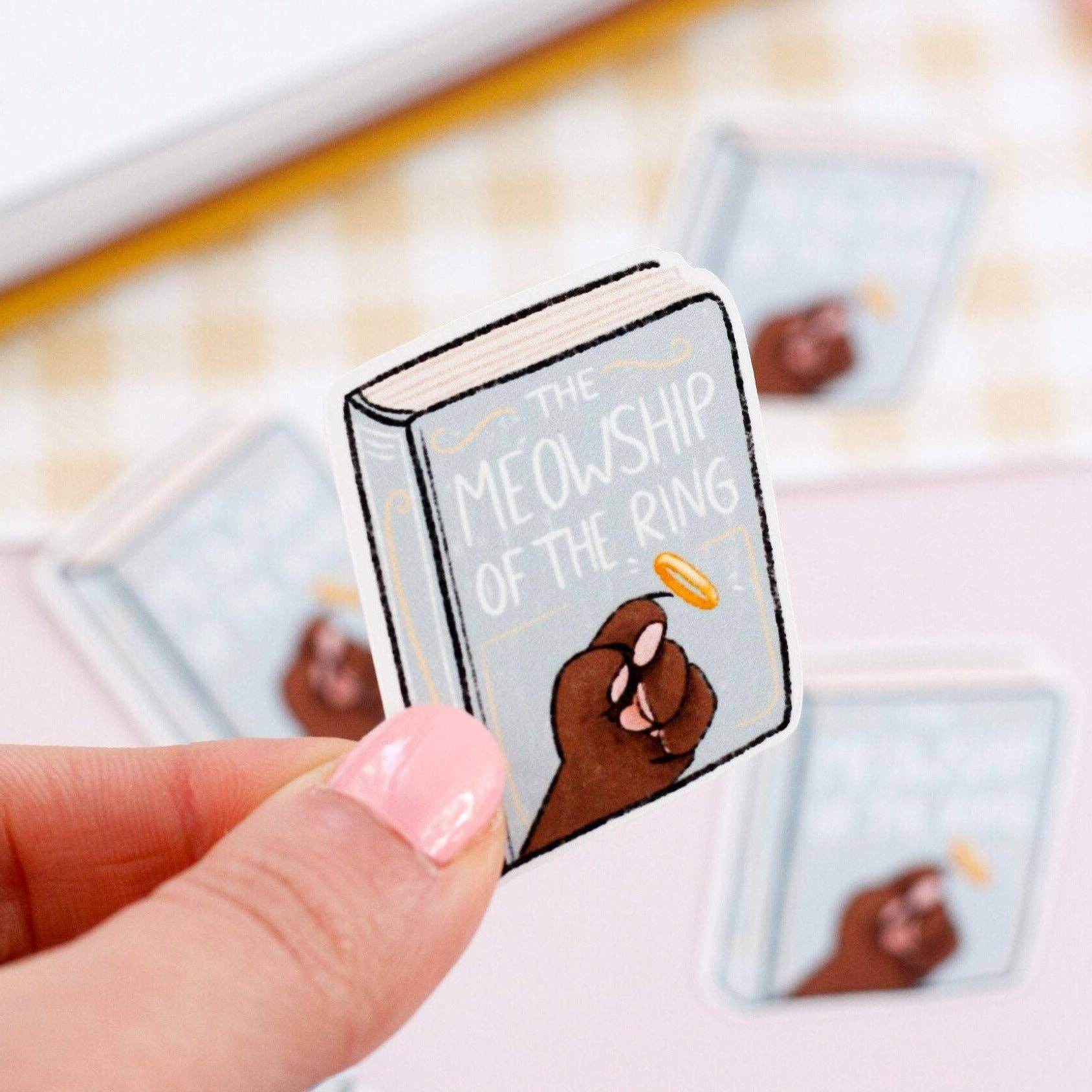 My Sweet Paper Card - Het miauwen van de ring - Kattenboeksticker - The Dreamer's Bookshop.