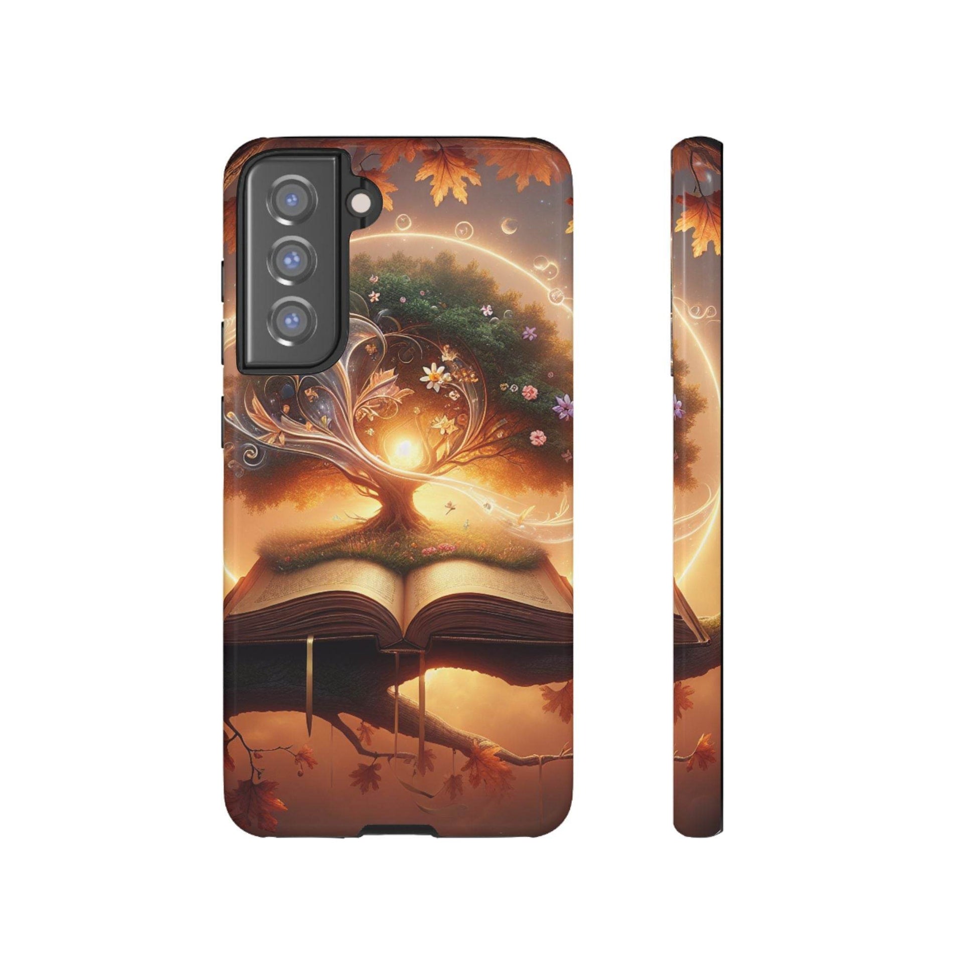 Nature-Inspired iPhone & Samsung Phone Case with Tree of Life Design - The Dreamer's Bookshop.