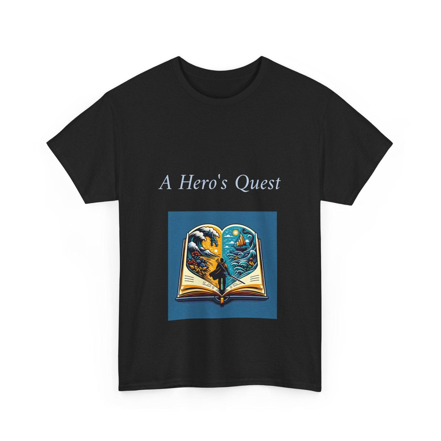 Adventure - Unisex Heavy Cotton Tee - Hero's Quest - The Dreamer's Bookshop.