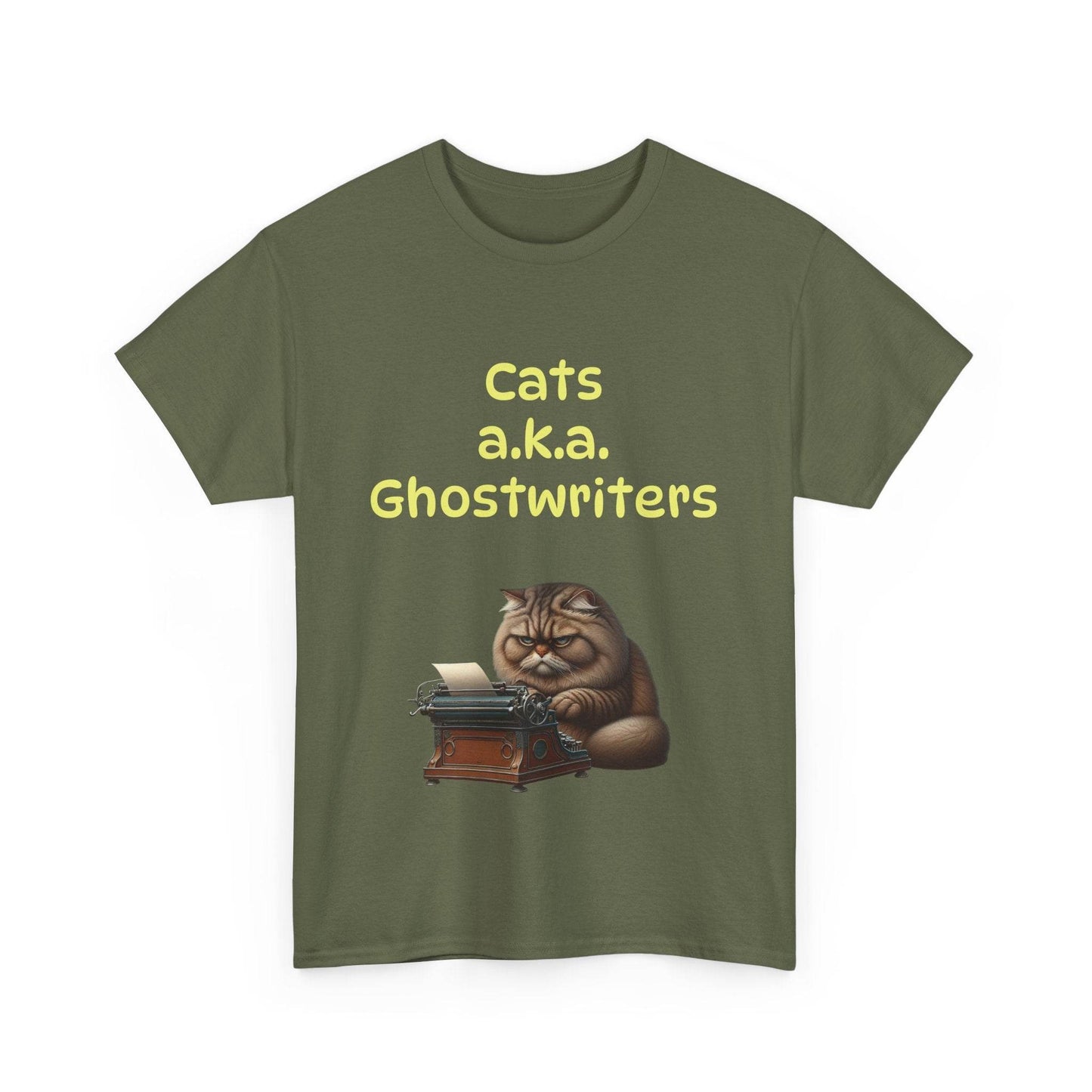 Cats Ghostwriters - A Unisex Heavy Cotton Tee - Perfect for Book Lovers - The Dreamer's Bookshop.