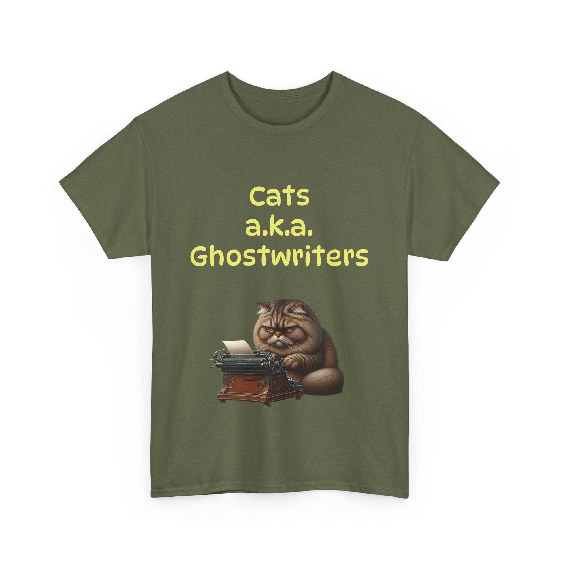 Cats Ghostwriters - A Unisex Heavy Cotton Tee - Perfect for Book Lovers - The Dreamer's Bookshop.
