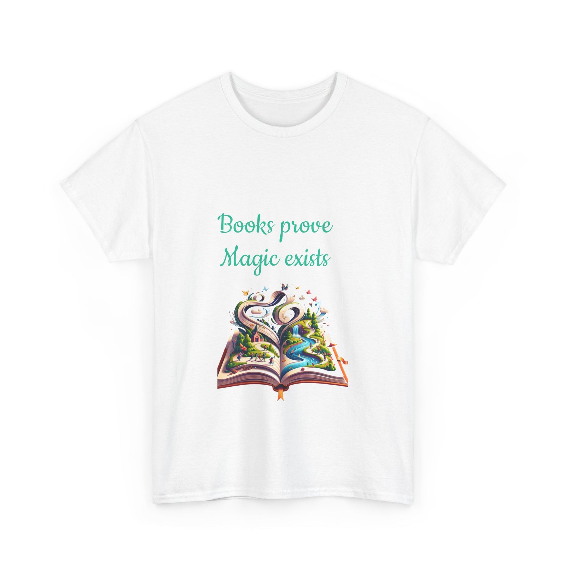 Book Lover's Unisex Heavy Cotton Tee - "Magic Exists" - The Dreamer's Bookshop.