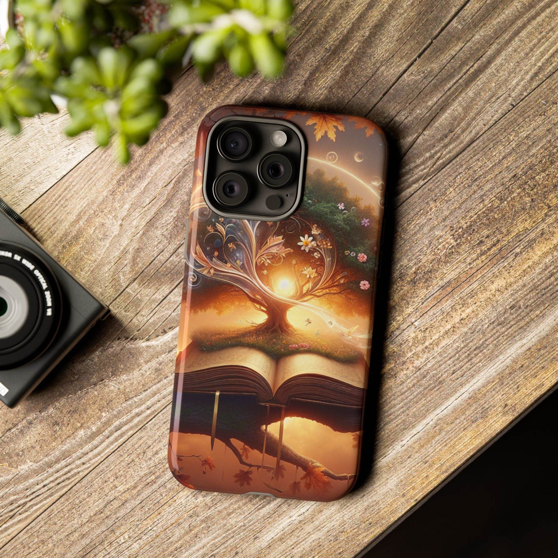 Nature-Inspired iPhone & Samsung Phone Case with Tree of Life Design - The Dreamer's Bookshop.