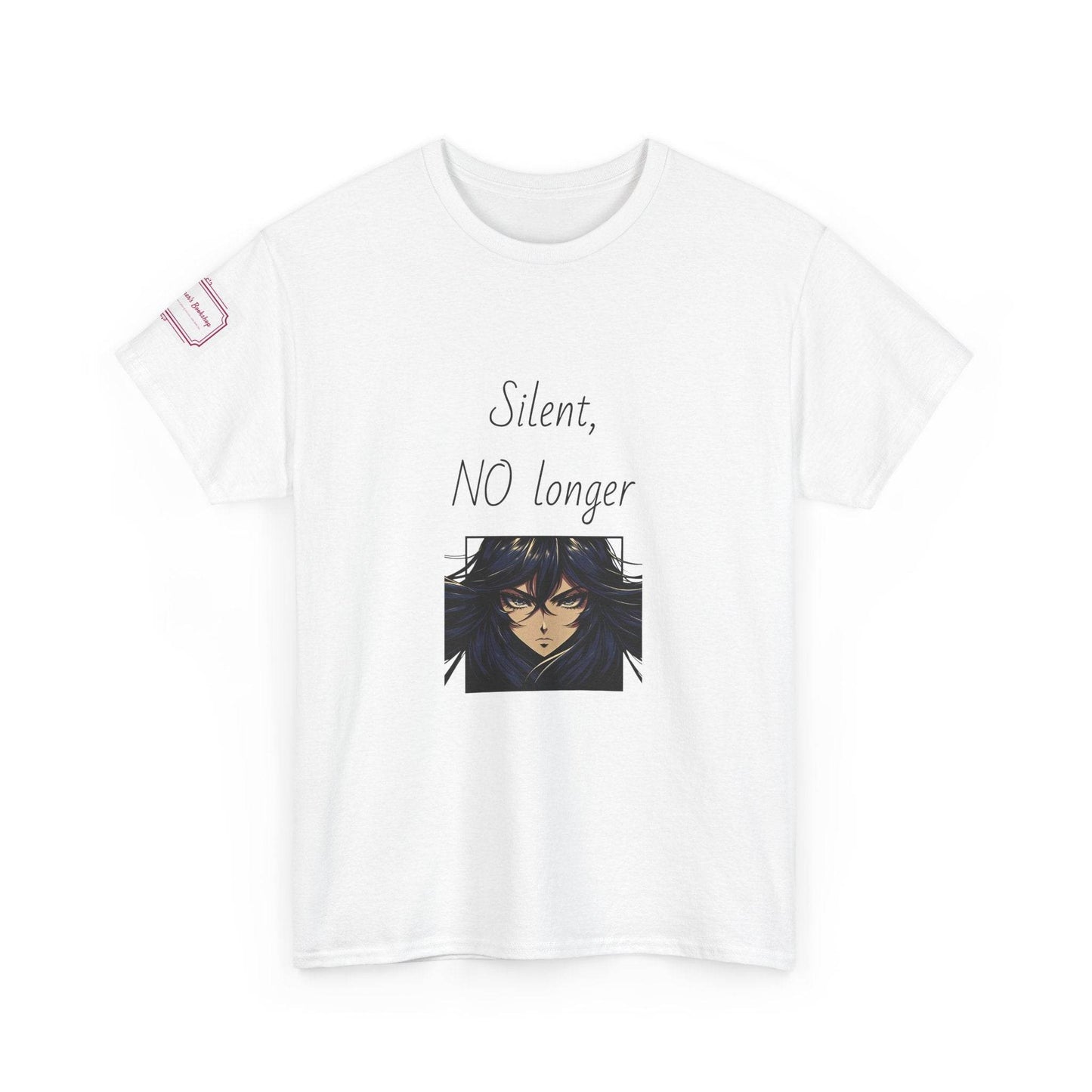 Silent, NO longer - Inspirational Unisex Heavy Cotton Tee - The Dreamer's Bookshop.