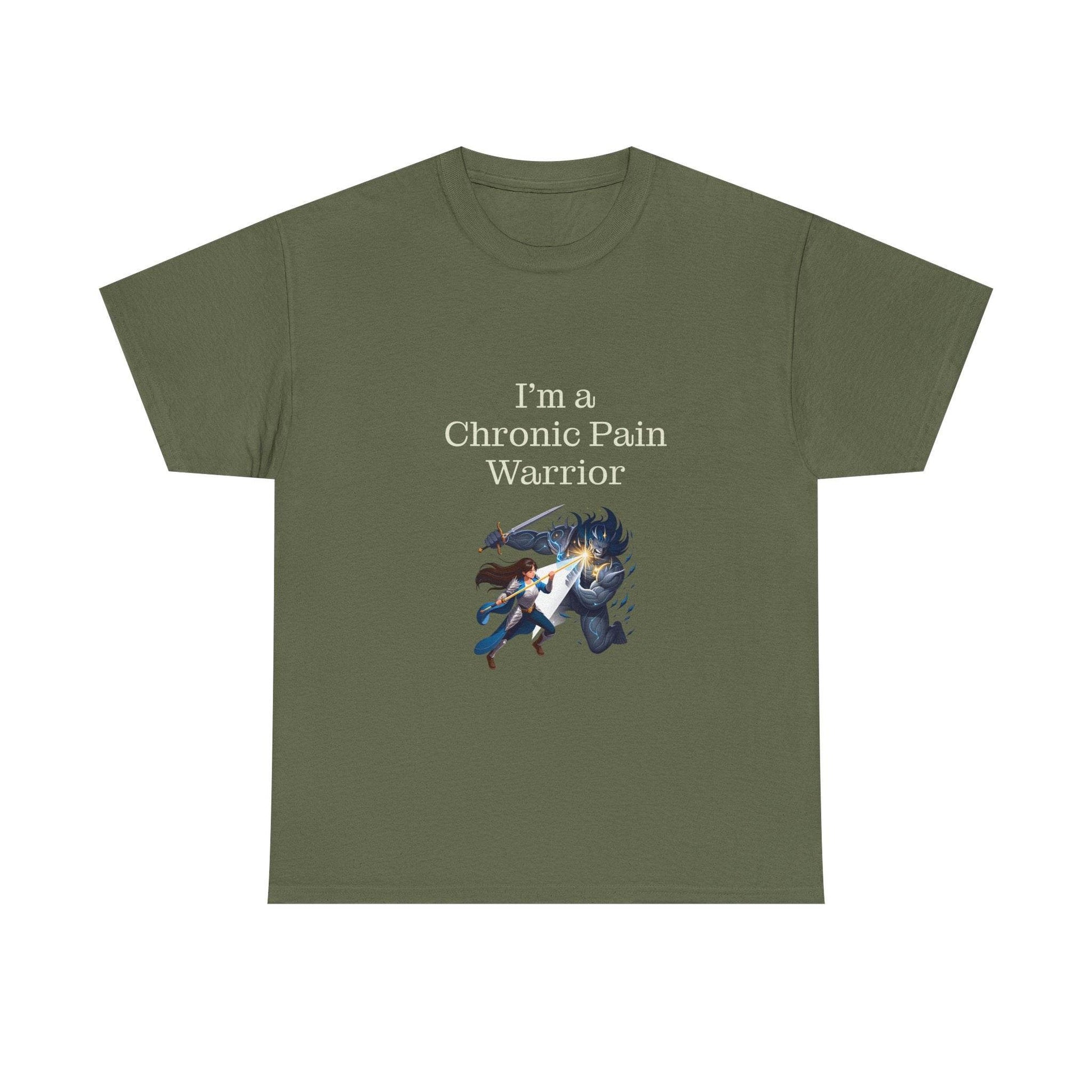 Chronic Pain Warrior Unisex Heavy Cotton Tee - Empowering Apparel for Health Awareness - The Dreamer's Bookshop.