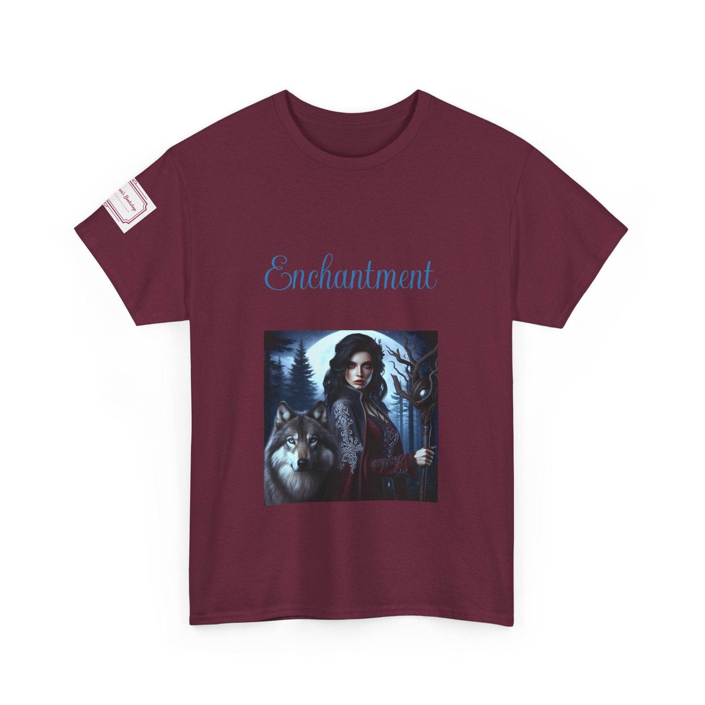 Enchanting Wolf Graphic Unisex Heavy Cotton Tee - The Dreamer's Bookshop.