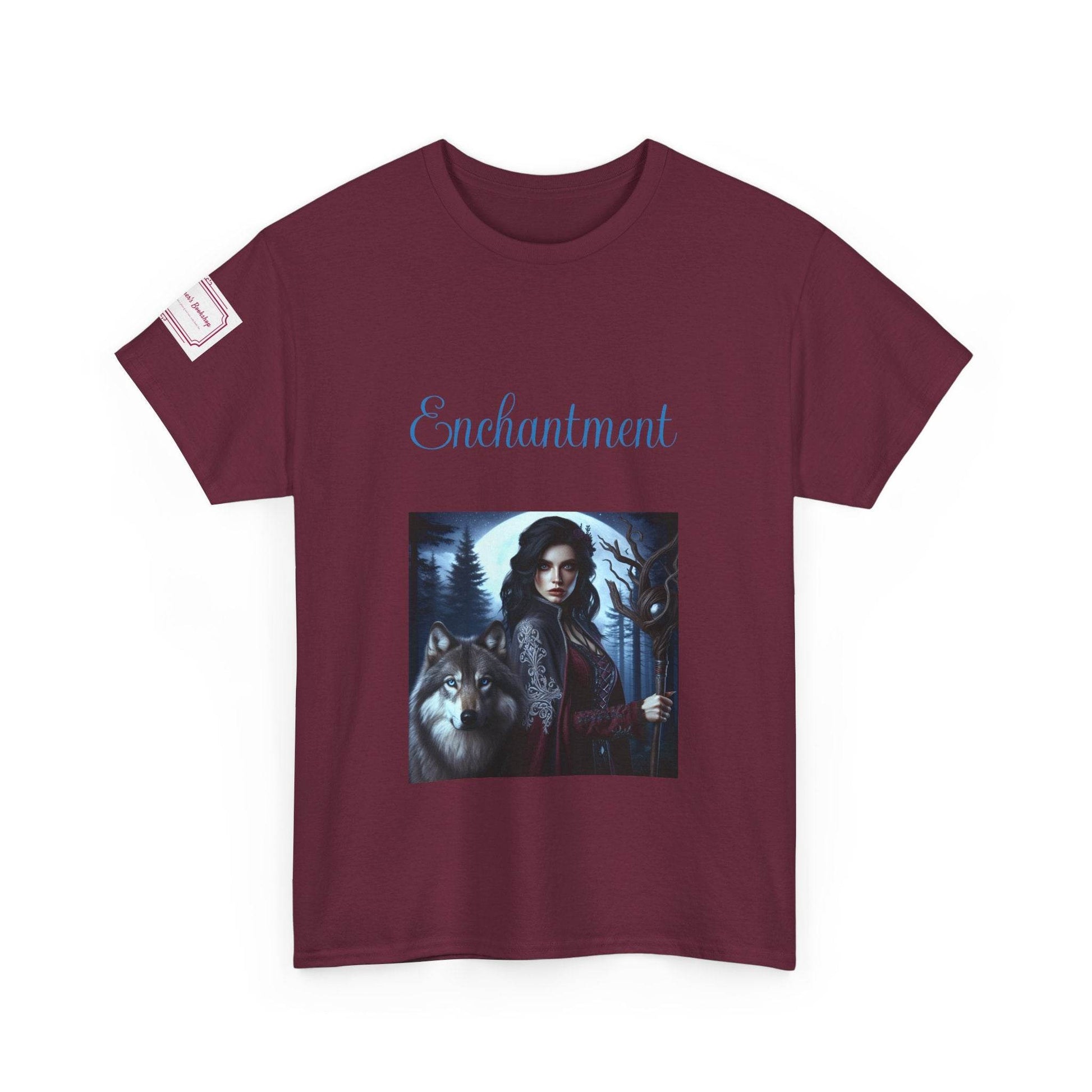 Enchanting Wolf Graphic Unisex Heavy Cotton Tee - The Dreamer's Bookshop.