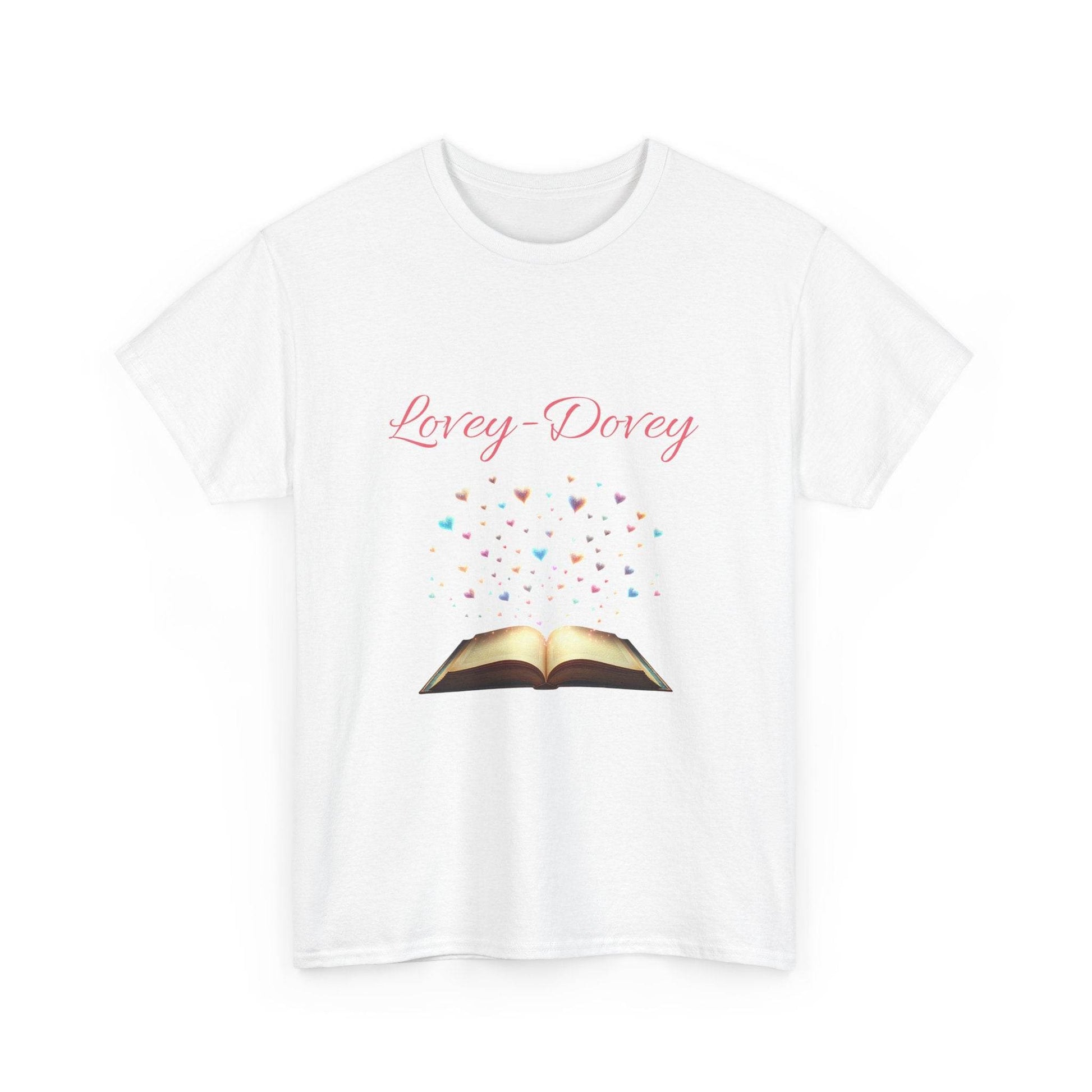 Lovey-Dovey - Graphic Tee - Unisex Heavy Cotton T-Shirt for Book Lovers - The Dreamer's Bookshop.