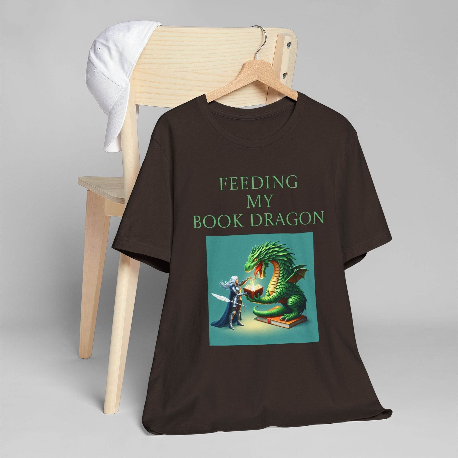 Unisex Jersey T-Shirt - Book Dragon - The Dreamer's Bookshop.