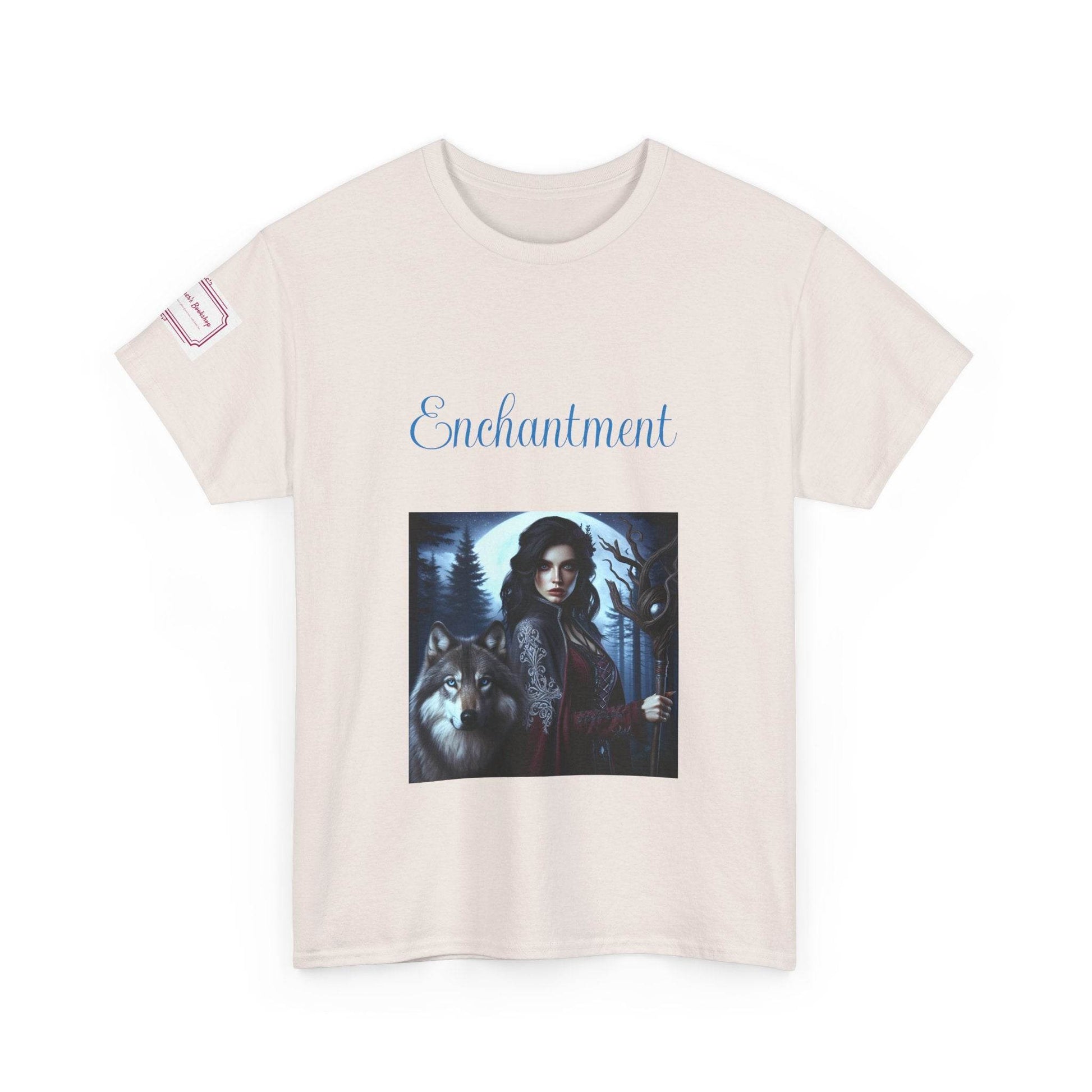 Enchanting Wolf Graphic Unisex Heavy Cotton Tee - The Dreamer's Bookshop.