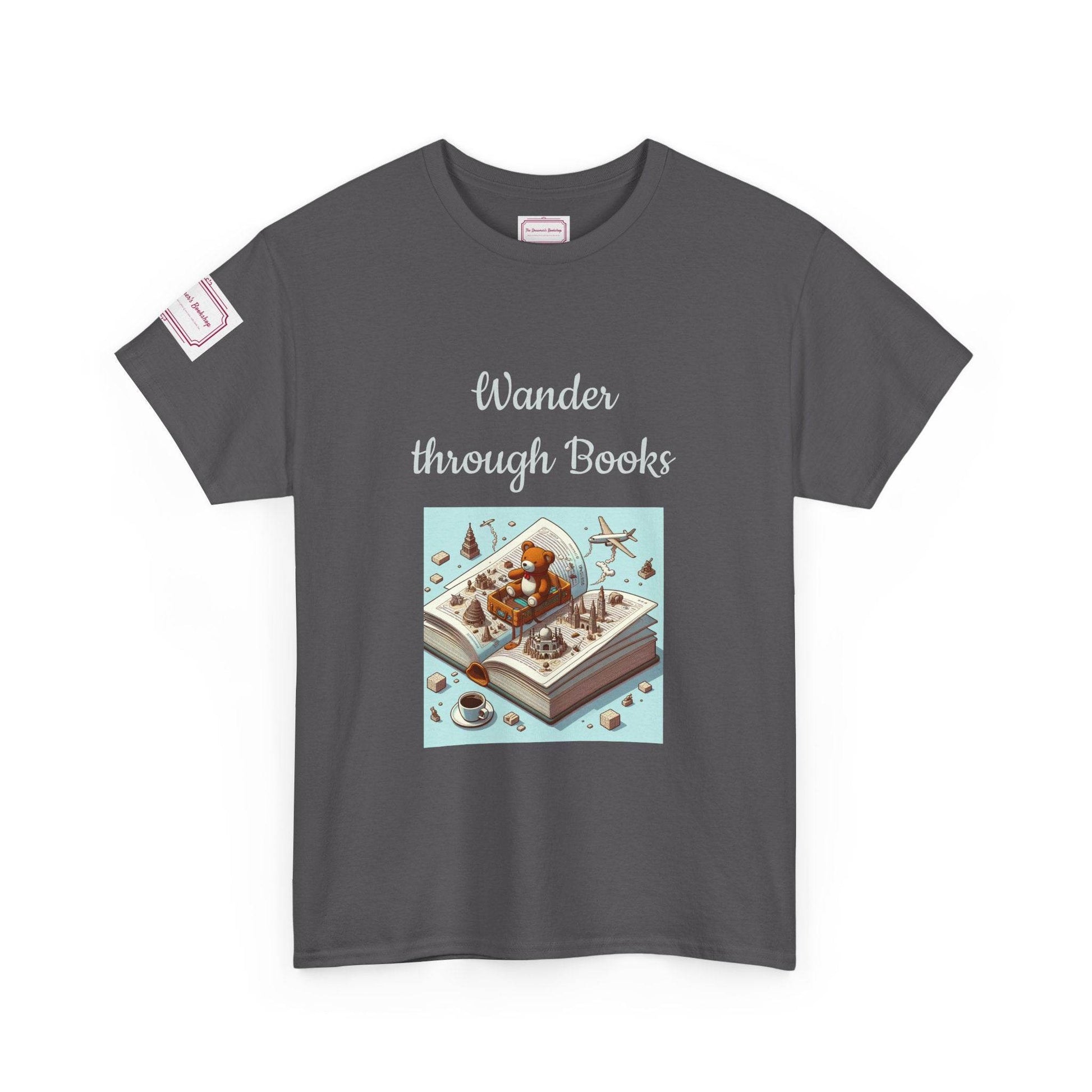 Wander - Unisex Heavy Cotton Tee - Perfect for Book Lovers - The Dreamer's Bookshop.