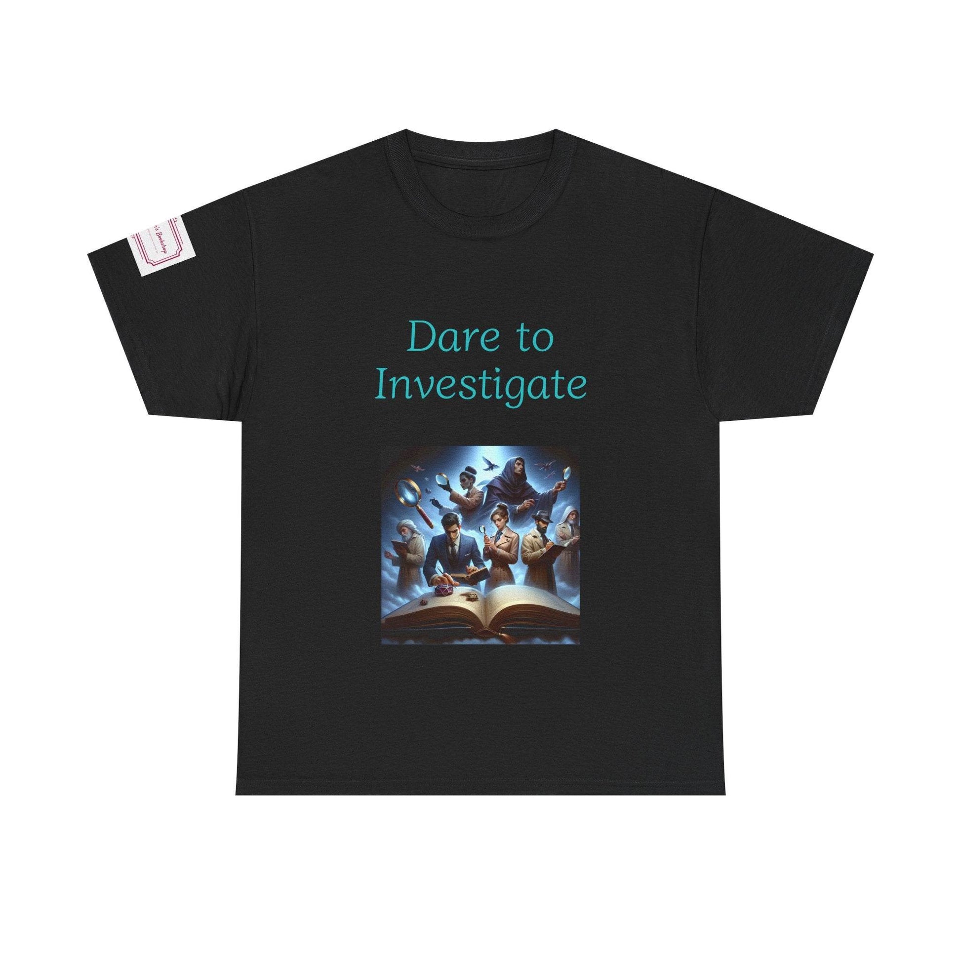 Investigate - Unisex Heavy Cotton Tee - Crime/Mystery Books - The Dreamer's Bookshop.