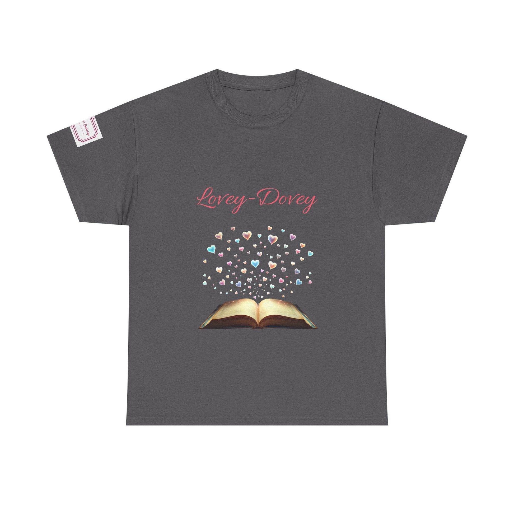 Lovey-Dovey - Graphic Unisex Heavy Cotton Tee - The Dreamer's Bookshop.