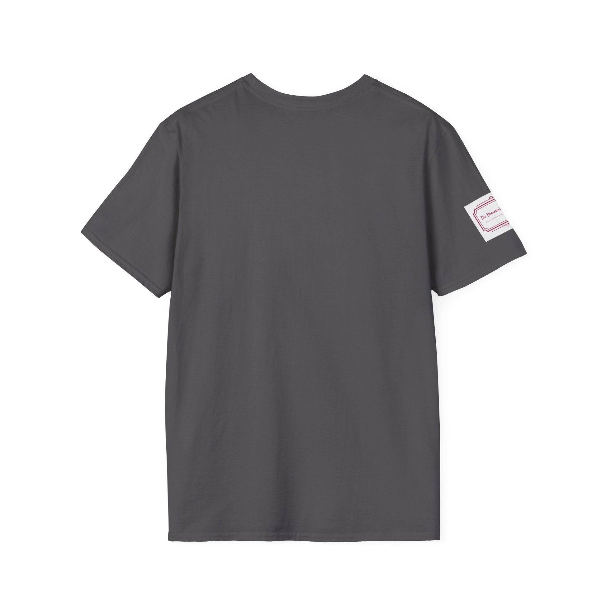 Be Happy Stay Positive Unisex Softstyle T-Shirt - The Dreamer's Bookshop.