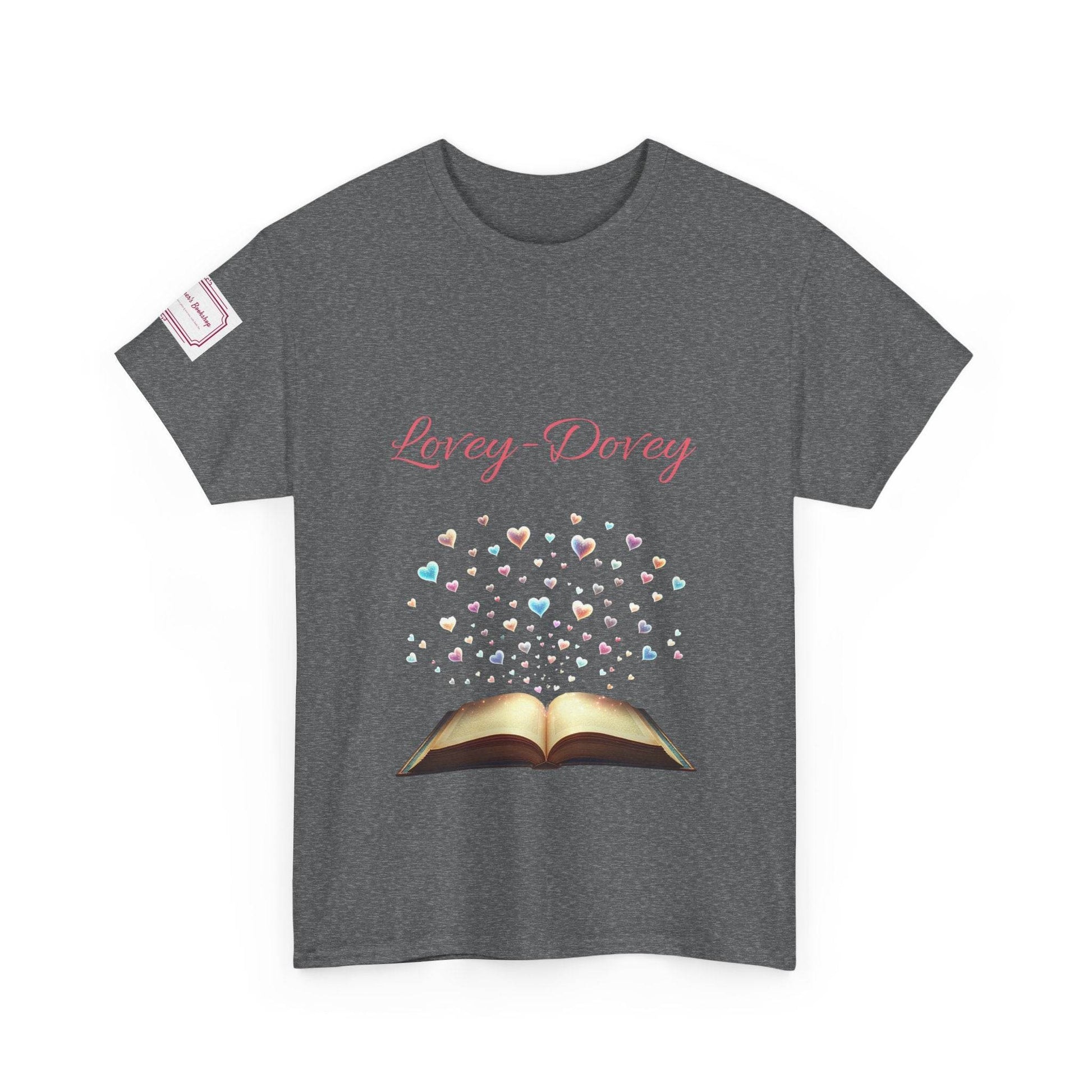 Lovey-Dovey - Graphic Unisex Heavy Cotton Tee - The Dreamer's Bookshop.