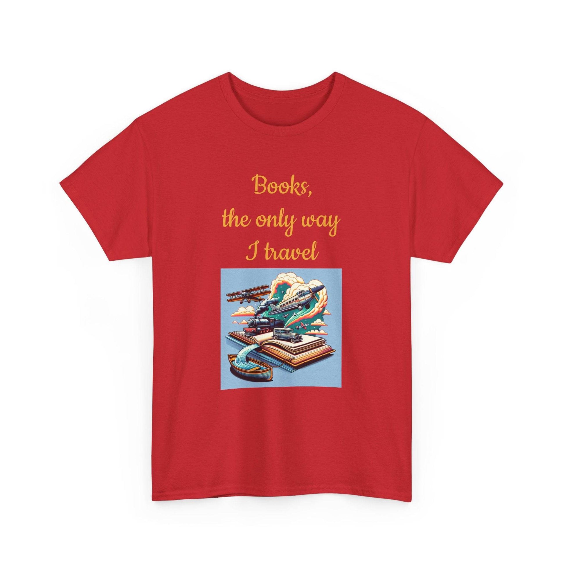 Travel - Unisex Heavy Cotton Tee for Book Lovers - The Dreamer's Bookshop.