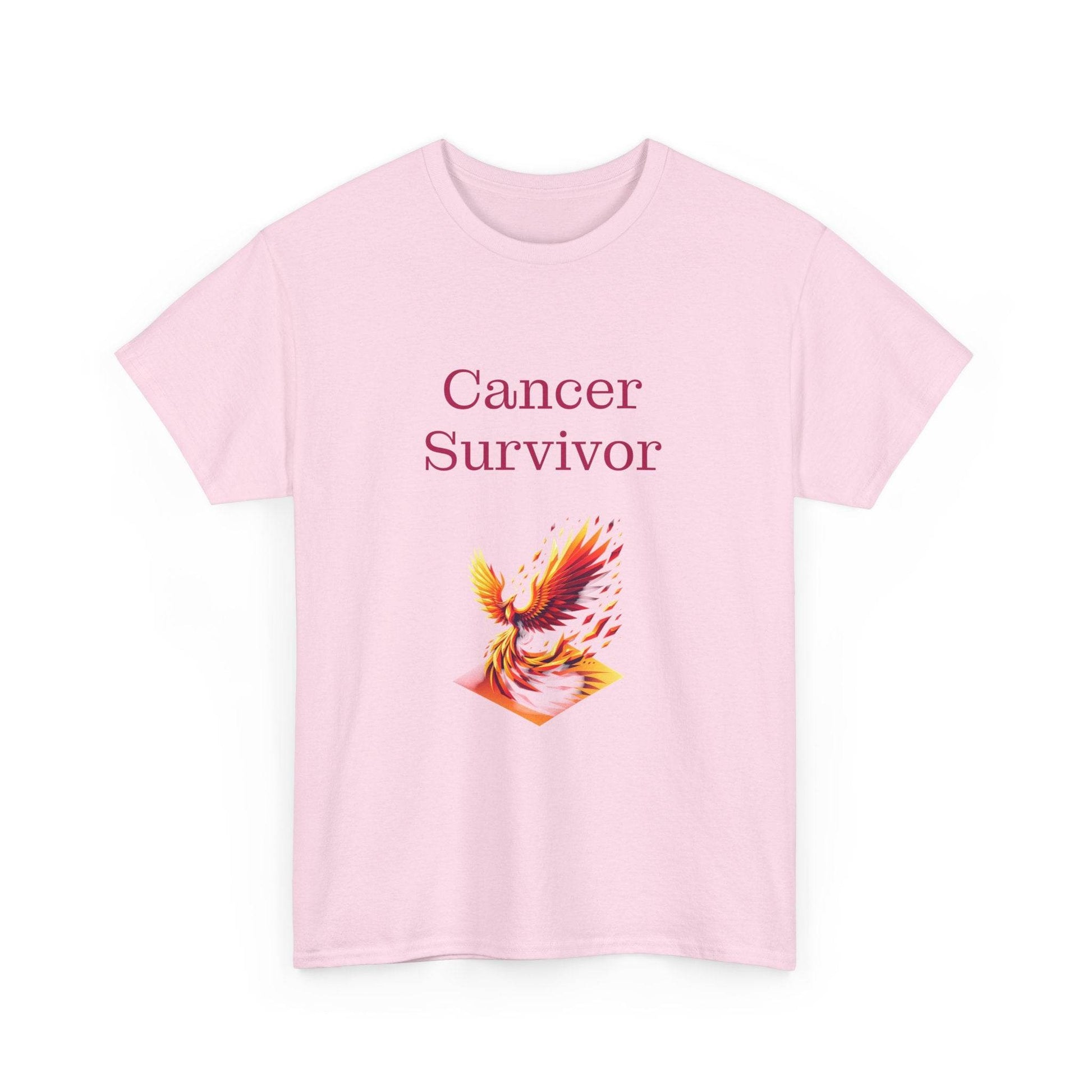 Cancer Survivor Unisex Heavy Cotton Tee - Empowering Apparel for Health Awareness - The Dreamer's Bookshop.