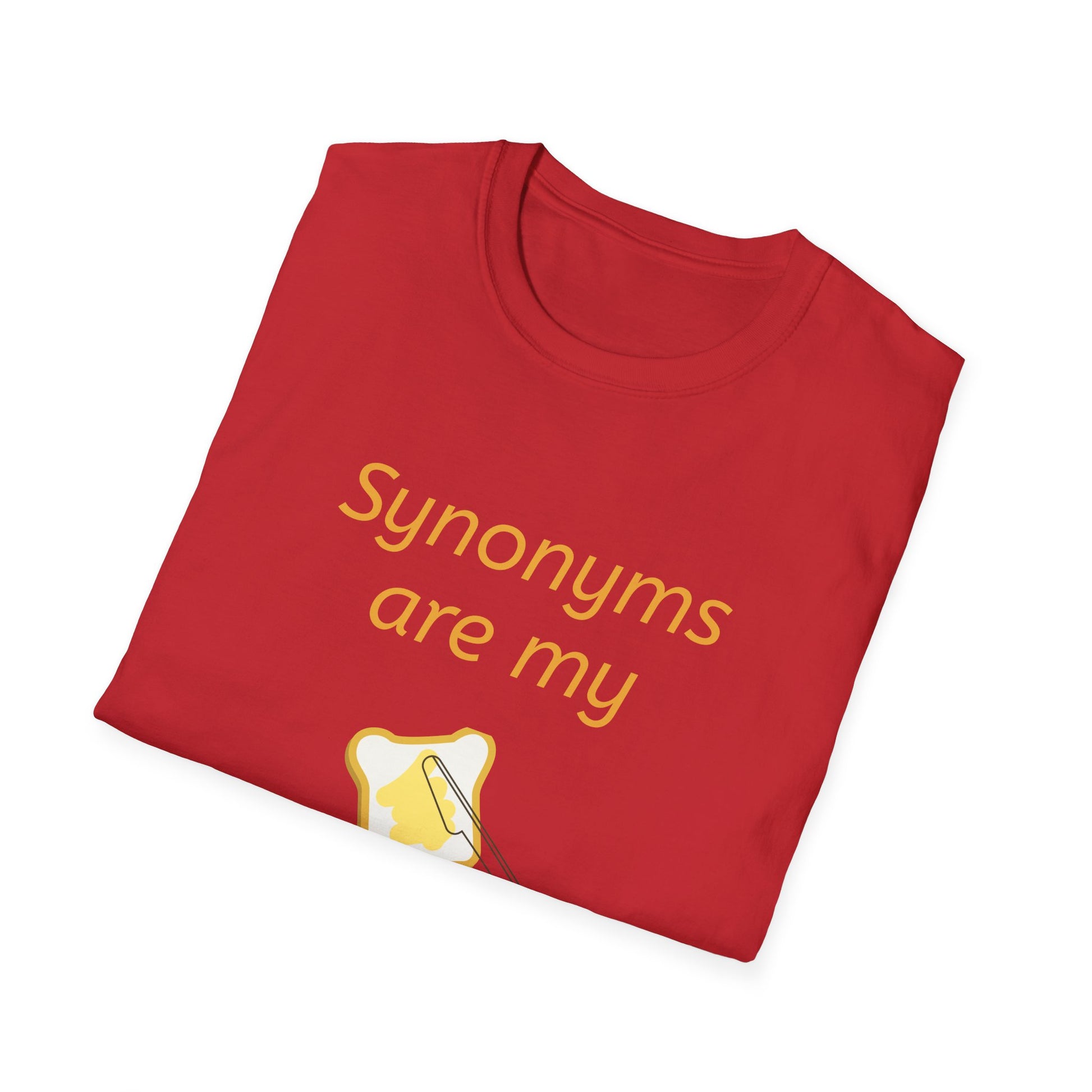 Funny "Synonyms Are My Jam" T-Shirt - Perfect Gift for Writers and Teachers - The Dreamer's Bookshop.