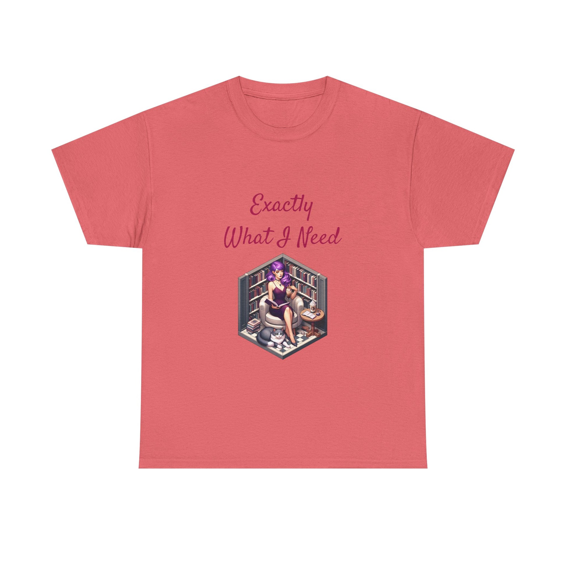 Book Lover's Unisex Heavy Cotton Tee - "What I Need" - The Dreamer's Bookshop.