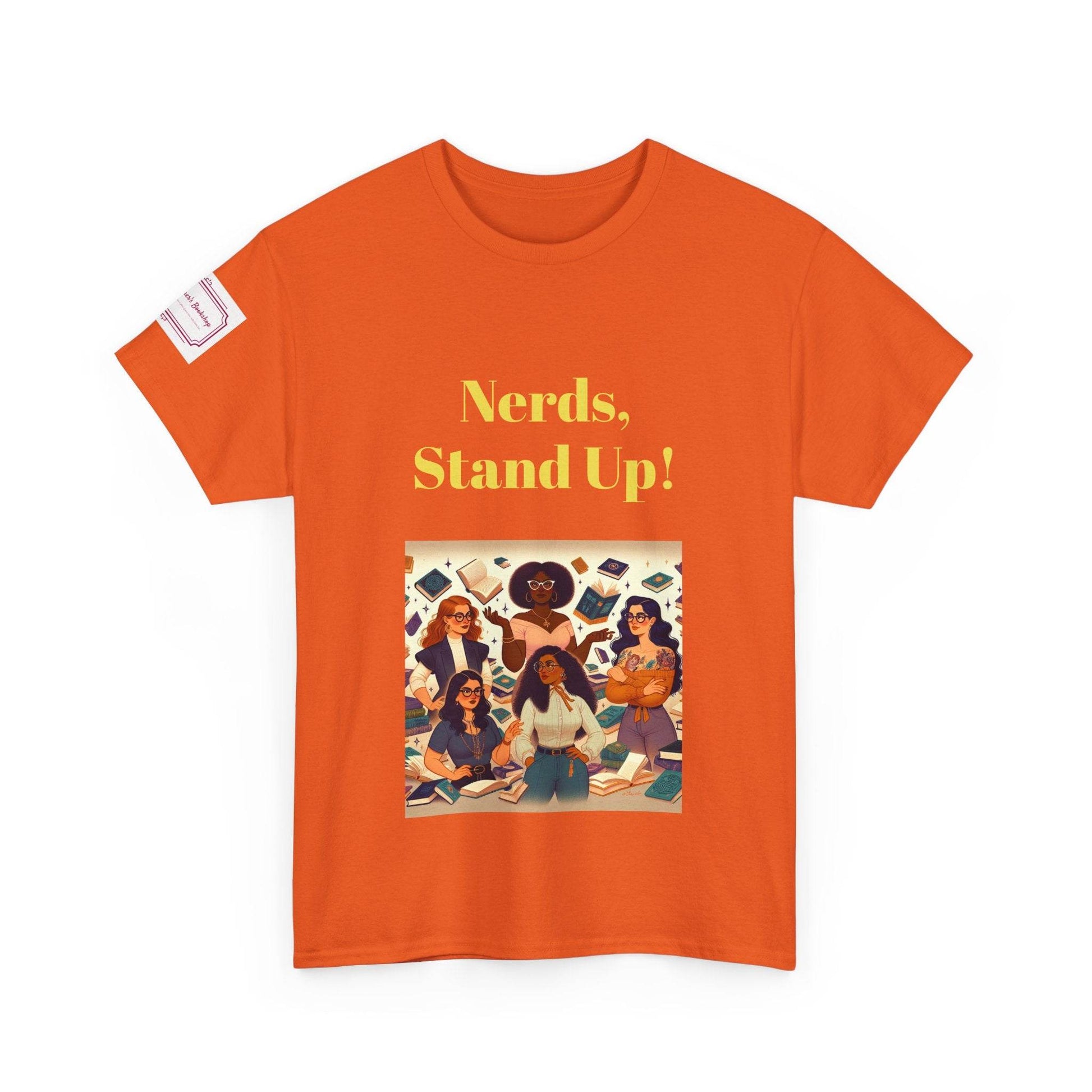 Nerds Stand Up - Unisex Heavy Cotton Tee - Book Lovers - The Dreamer's Bookshop.