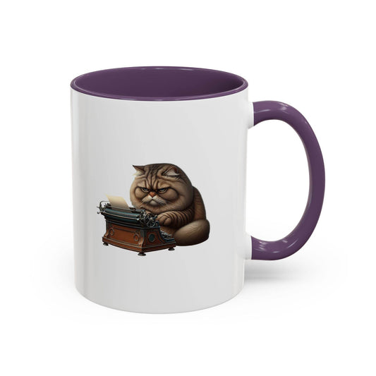 Grumpy Writer Cat Coffee Mug - Cute Gift for Book Lovers - The Dreamer's Bookshop.