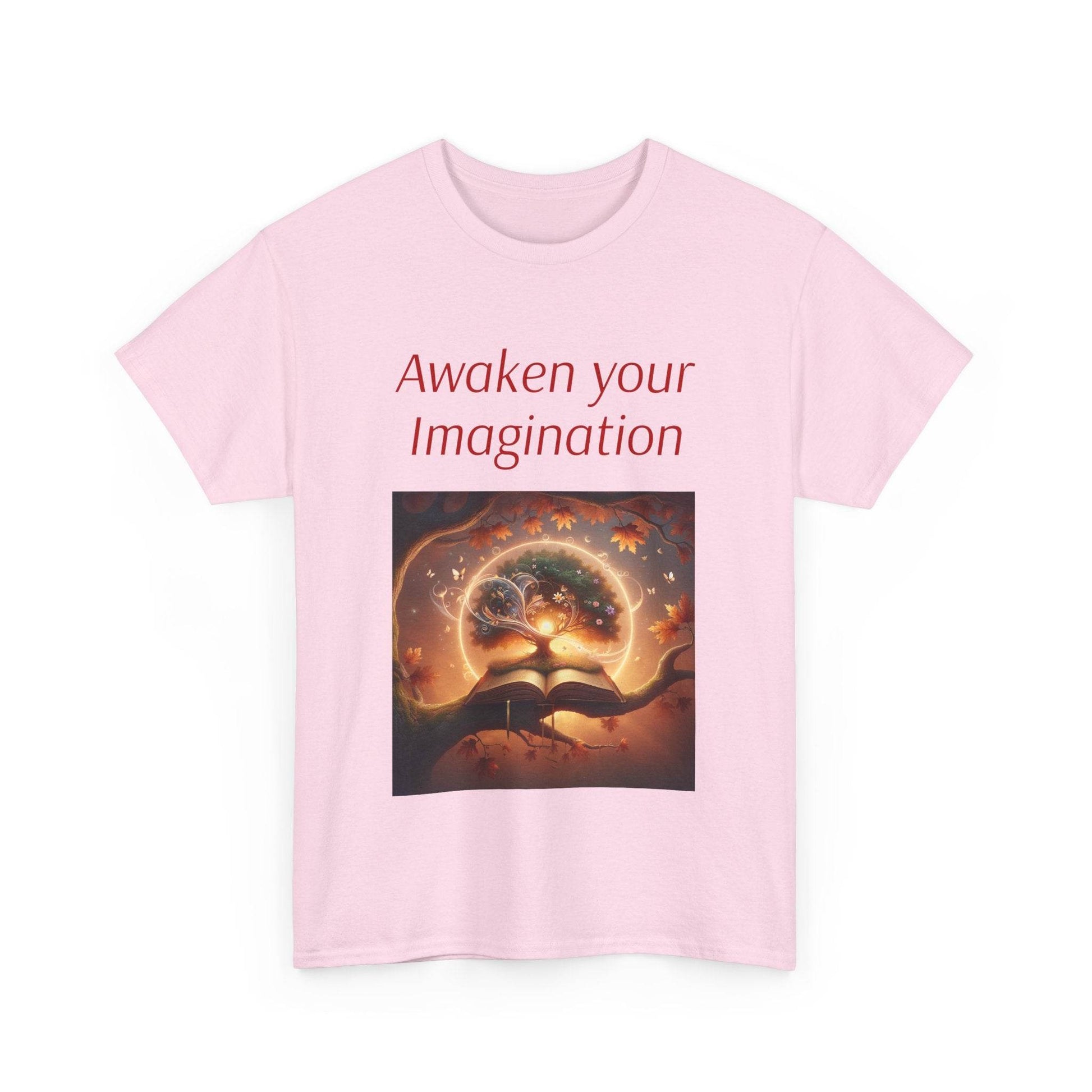 Awaken Your Imagination Unisex Heavy Cotton Tee - Inspiring Art Shirt - The Dreamer's Bookshop.