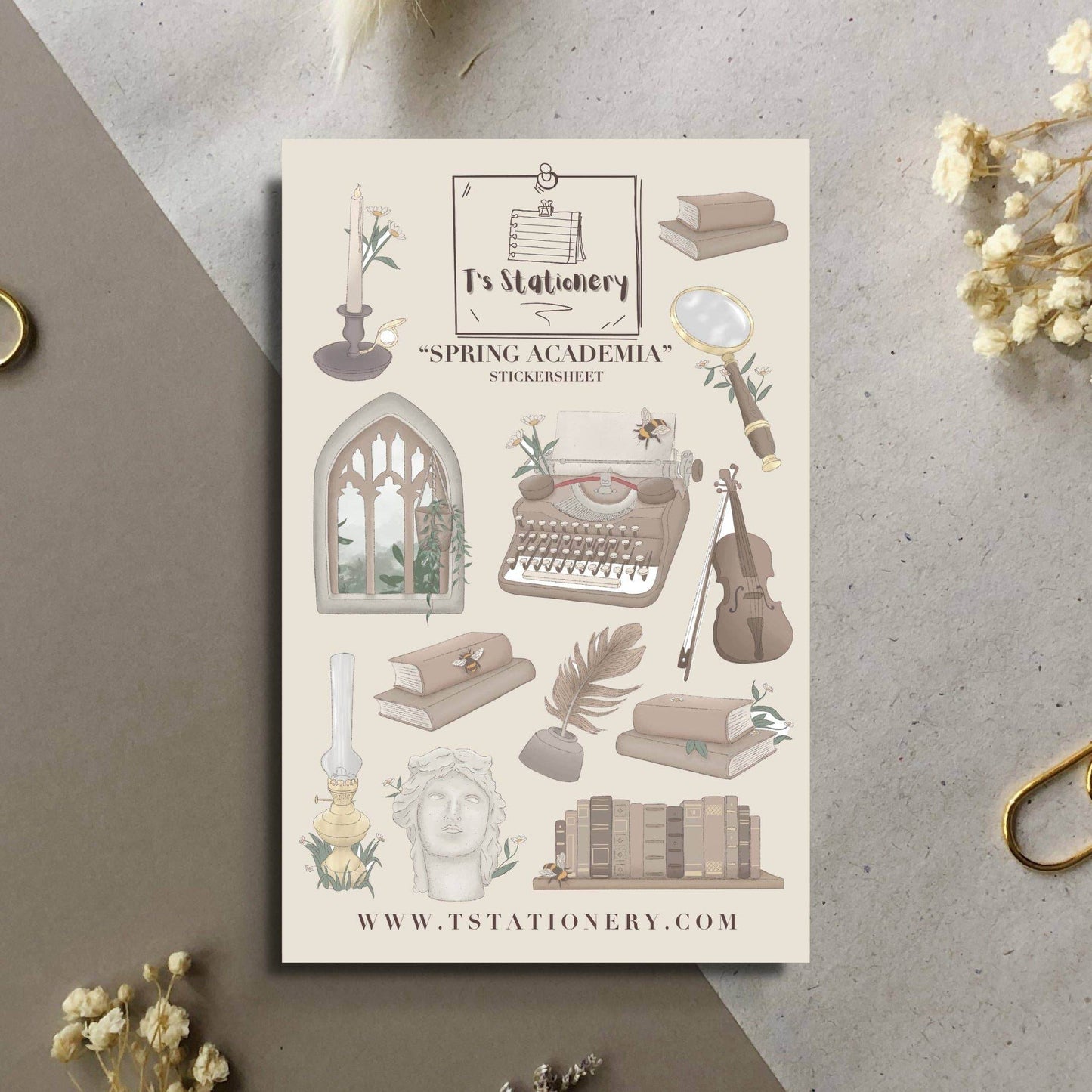 T's Stationery - „Spring Academia” - The Dreamer's Bookshop.