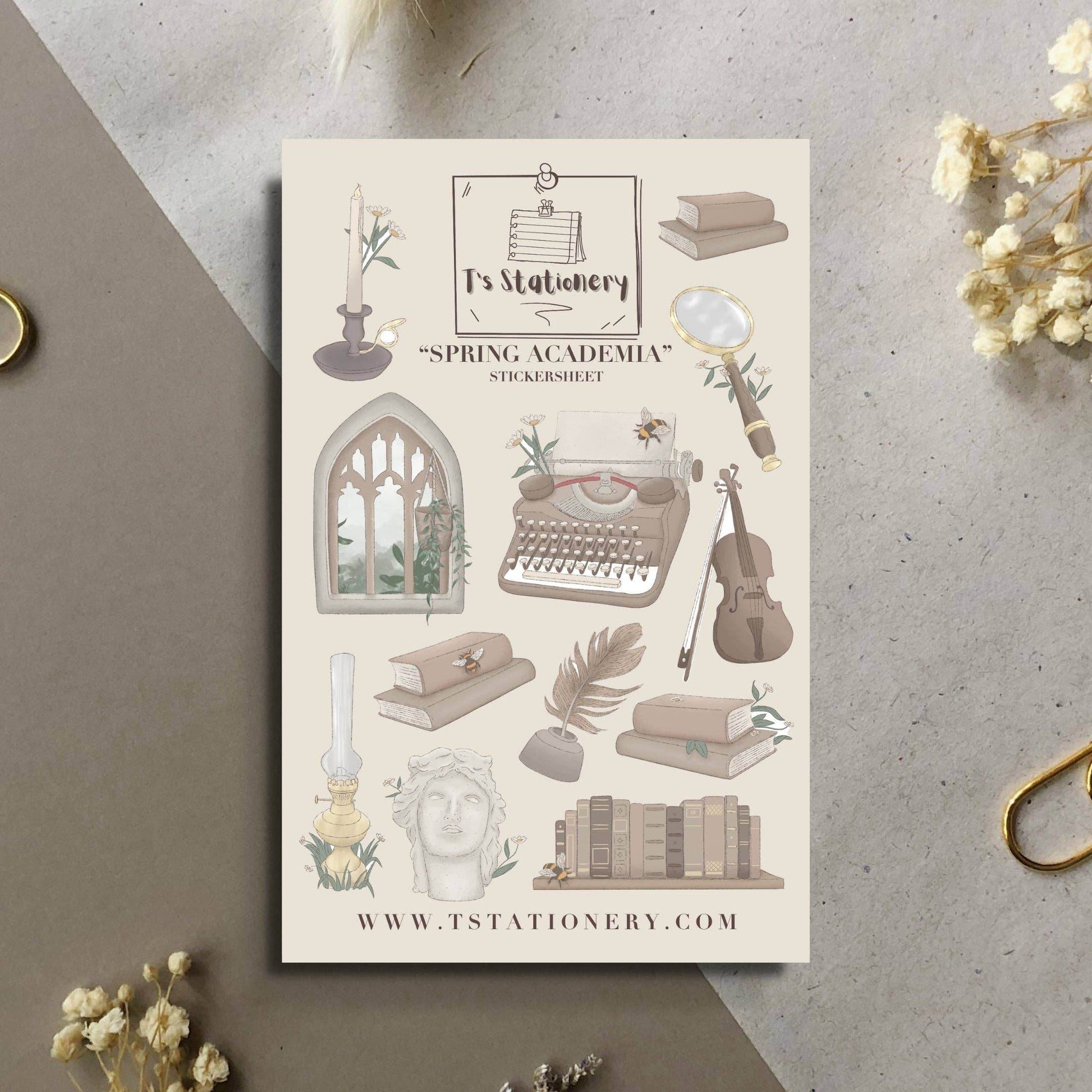 T's Stationery - „Spring Academia” - The Dreamer's Bookshop.