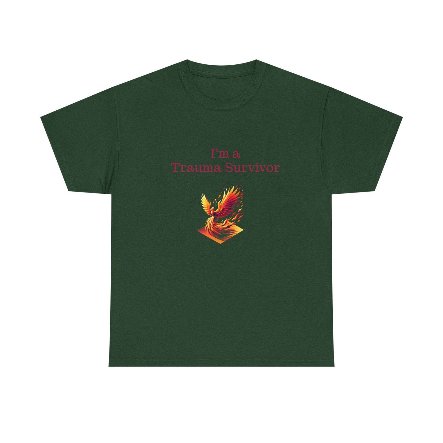 Trauma Survivor Unisex Heavy Cotton Tee - Empowering Apparel for Health Awareness - The Dreamer's Bookshop.
