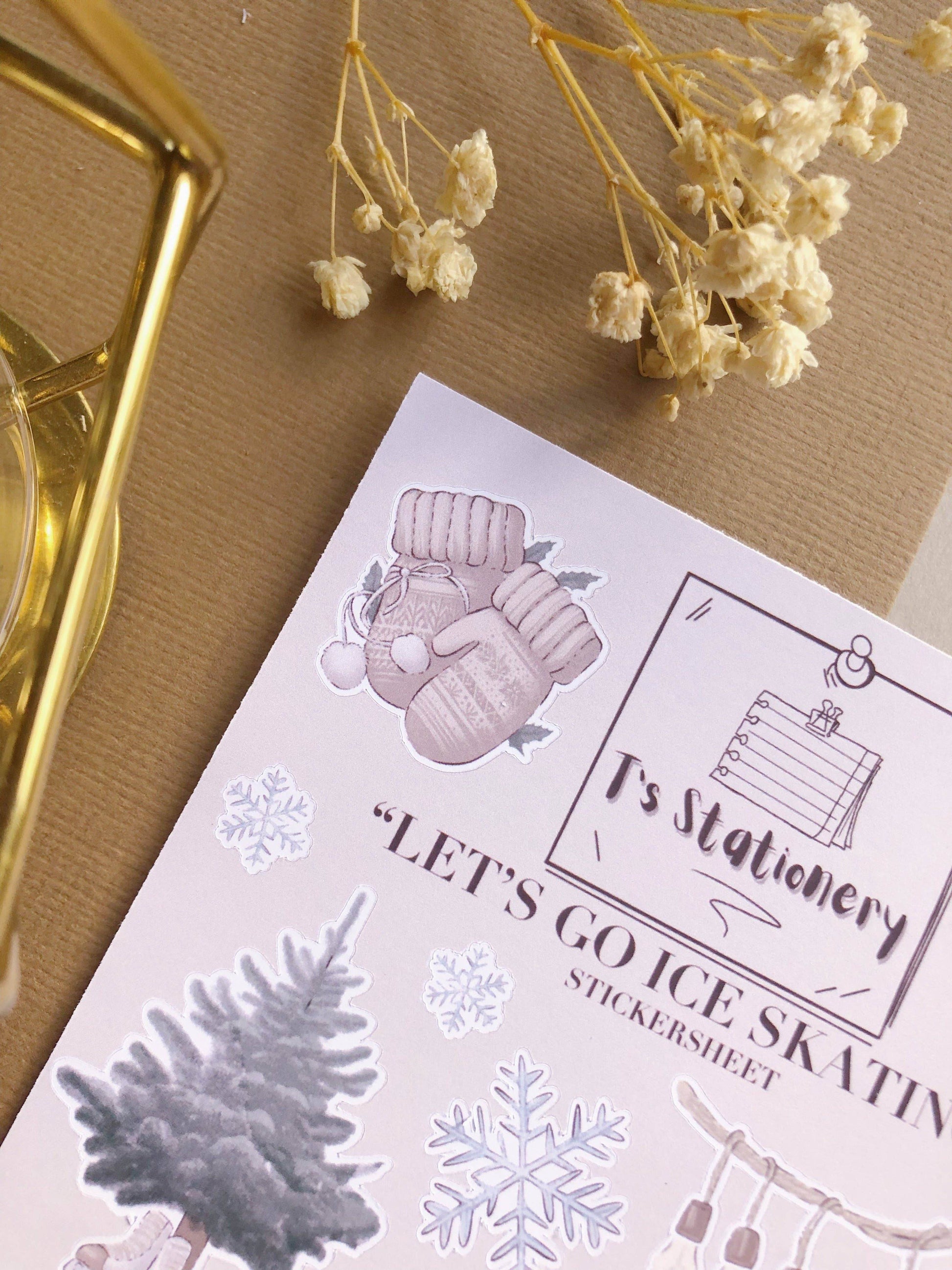 T's Stationery - „Laten we gaan schaatsen” - The Dreamer's Bookshop.