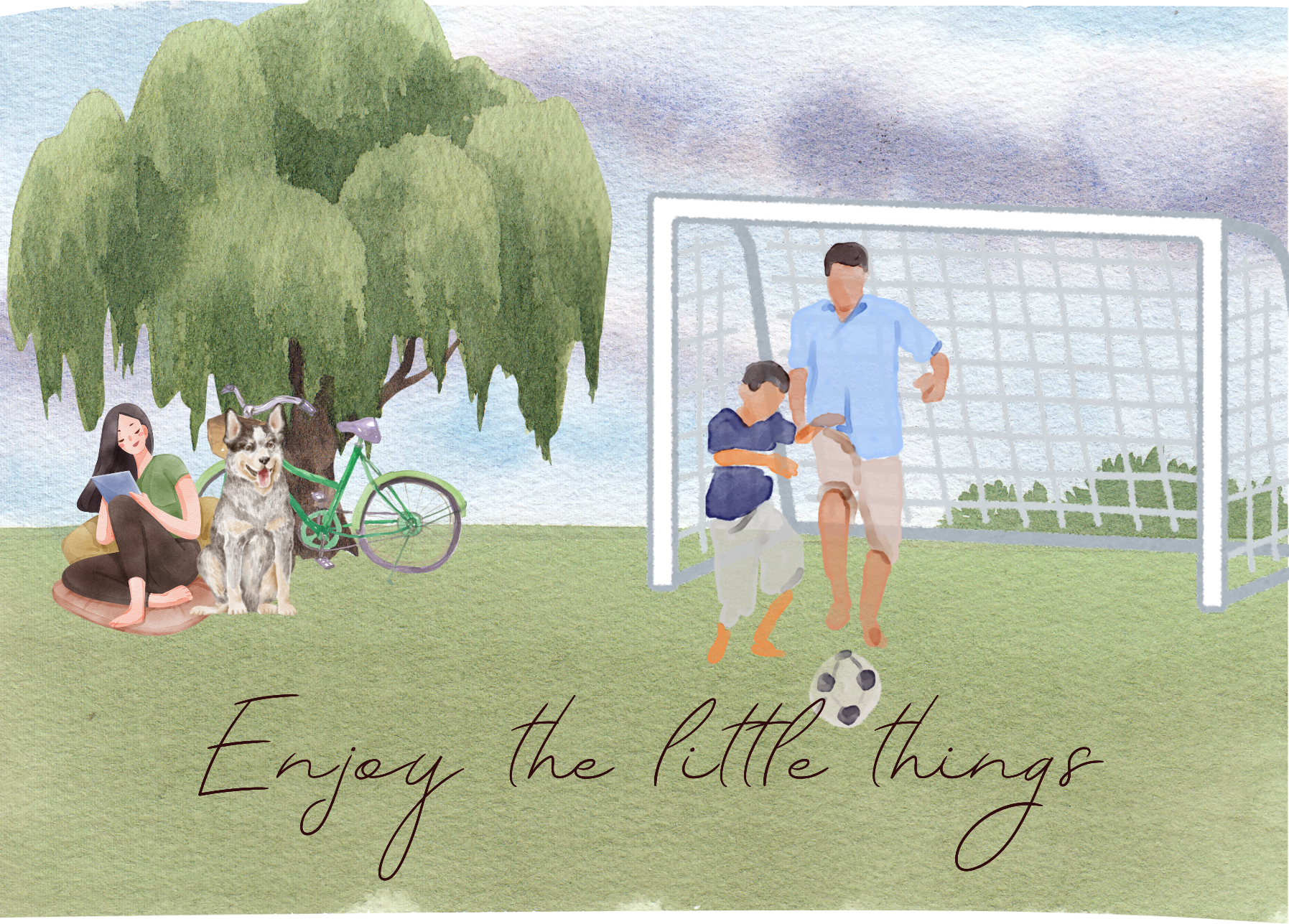 The Dreamer's Bookshop "Father Son" Enjoy Little Things Card - The Dreamer's Bookshop.