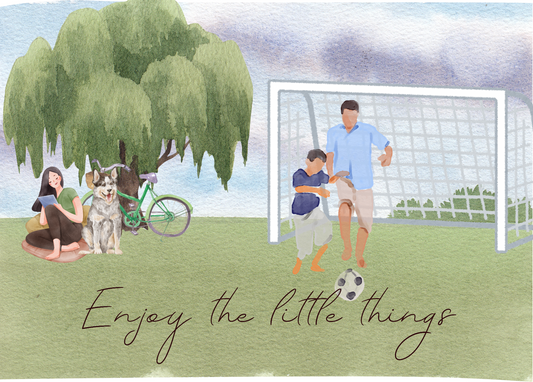The Dreamer's Bookshop "Father Son" Enjoy Little Things Card - The Dreamer's Bookshop.