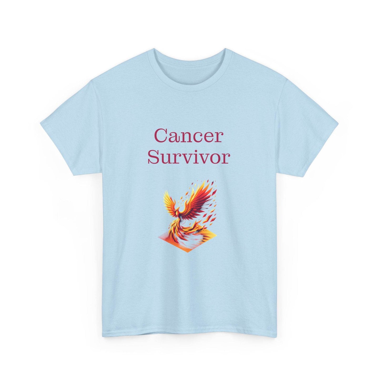 Cancer Survivor Unisex Heavy Cotton Tee - Empowering Apparel for Health Awareness - The Dreamer's Bookshop.