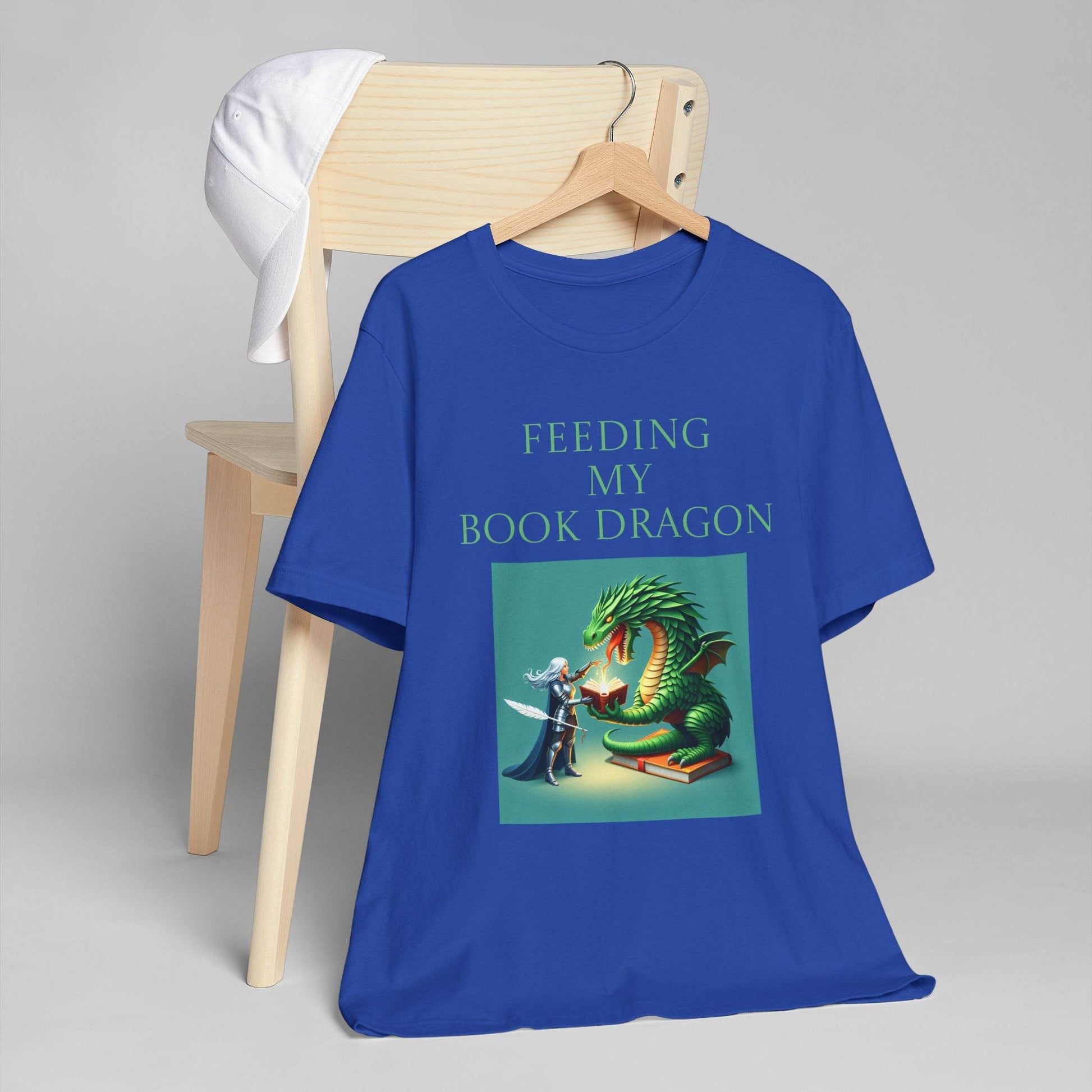 Unisex Jersey T-Shirt - Book Dragon - The Dreamer's Bookshop.