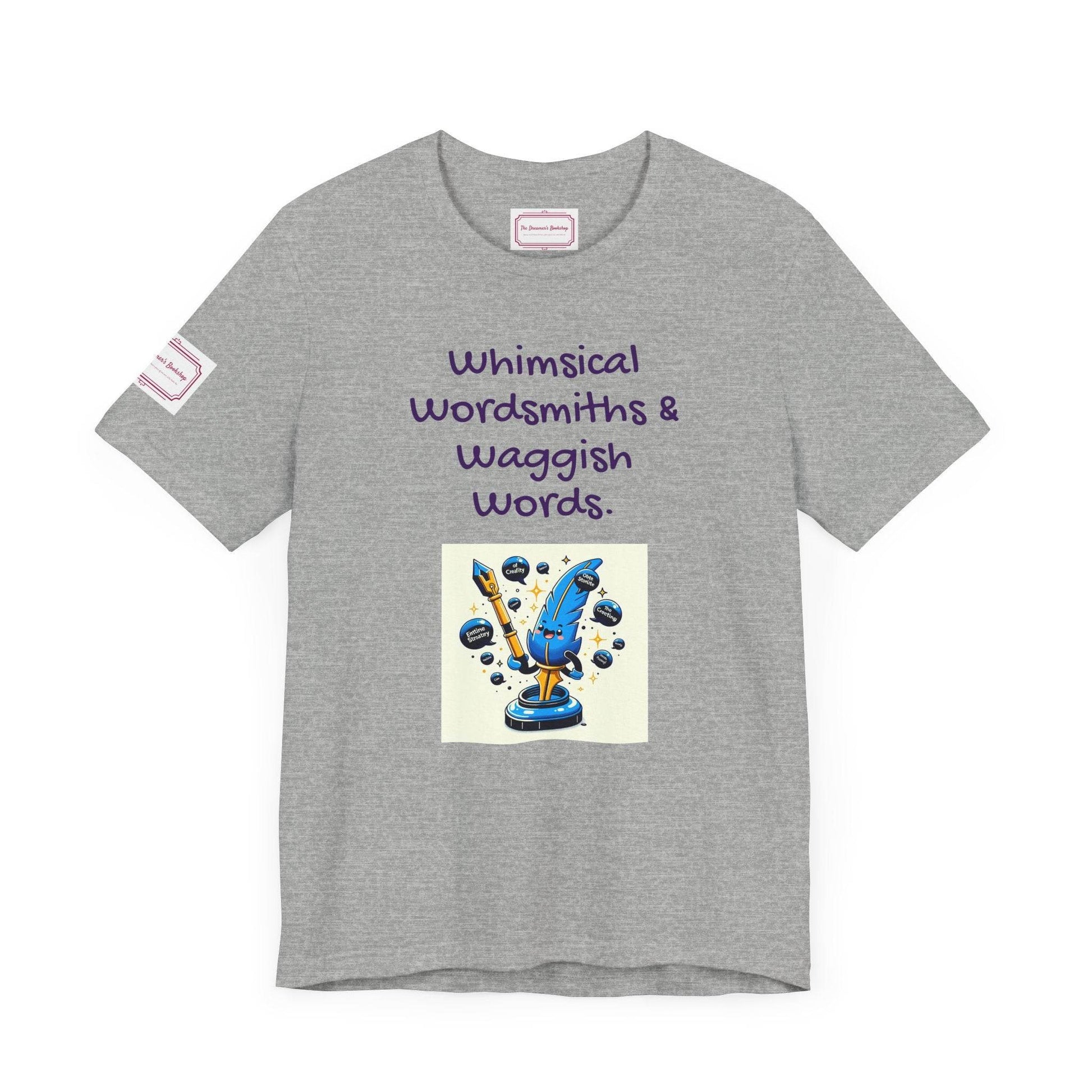 Whimsical Wordsmiths Tee - Fun Short Sleeve Shirt for Writers & Book Lovers - The Dreamer's Bookshop.