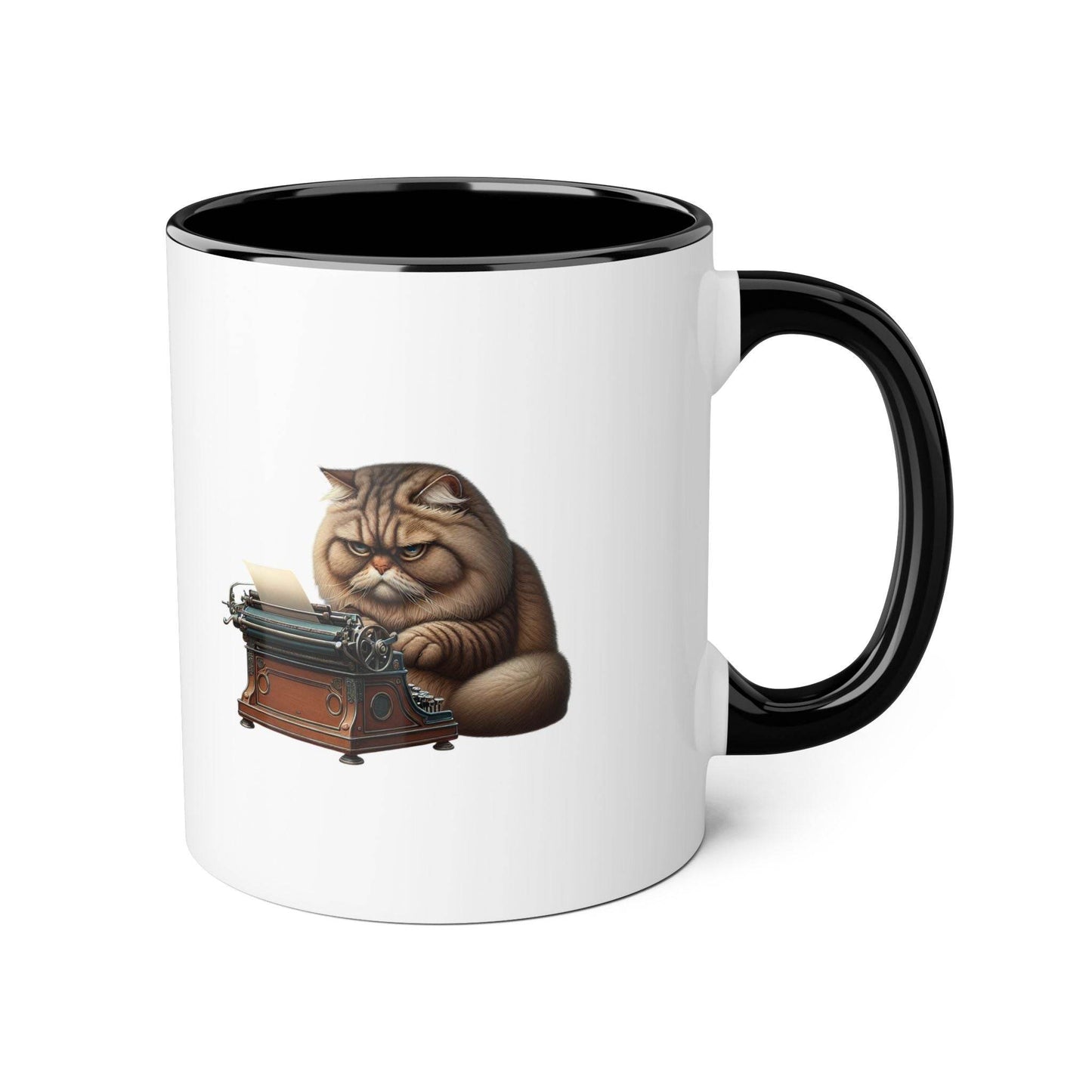 Funny Writer Cat Accent Mug - 11oz Coffee Cup for Book Lovers - The Dreamer's Bookshop.