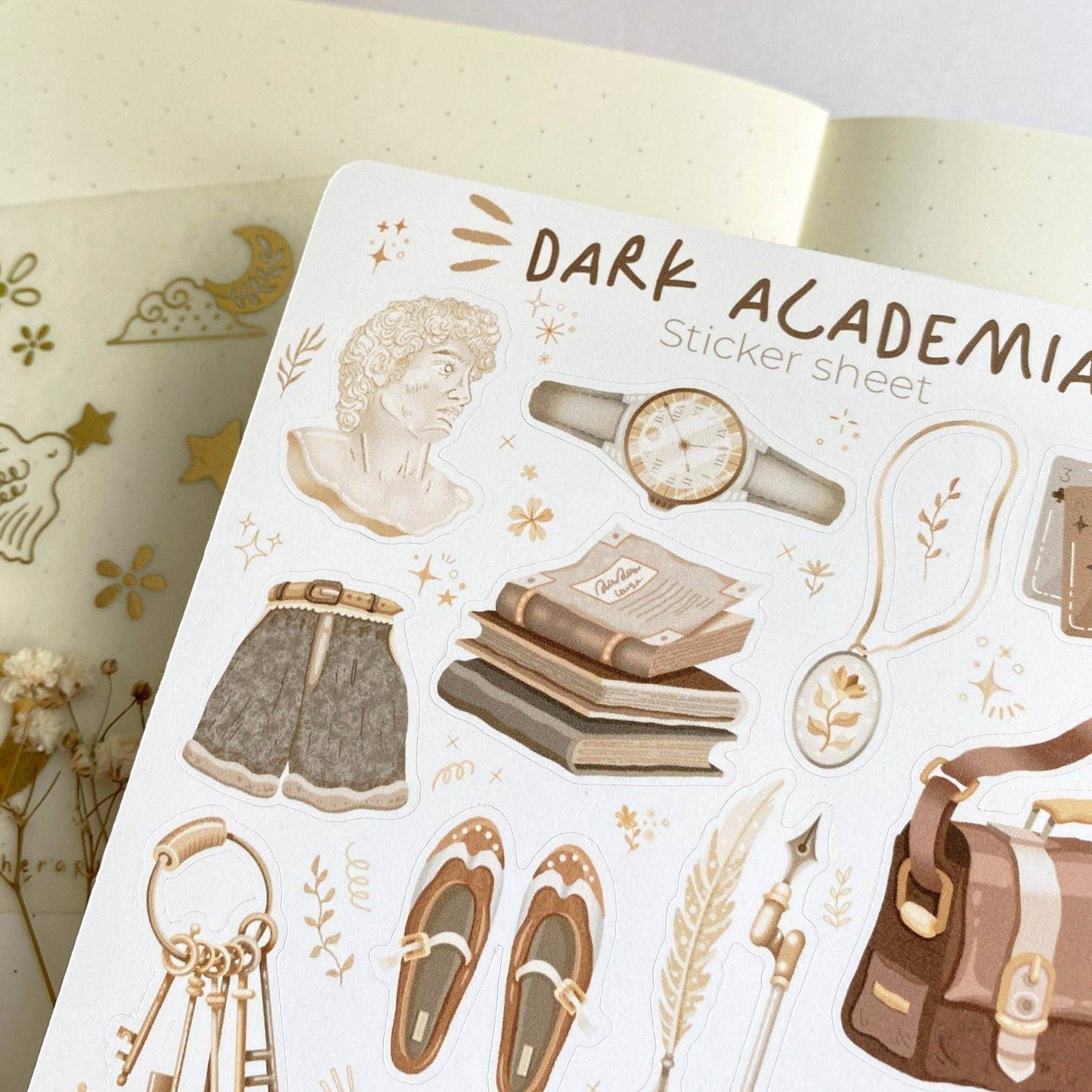 LETTOOn - Stickervel - Dark & Light Academia - The Dreamer's Bookshop.