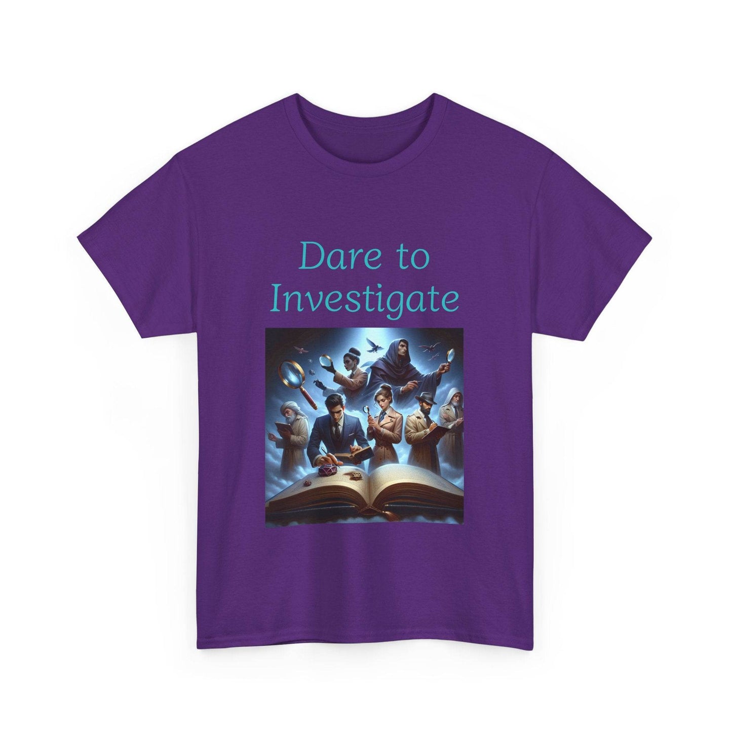 Investigate - Unisex Heavy Cotton Tee - Crime/Mystery Books - The Dreamer's Bookshop.