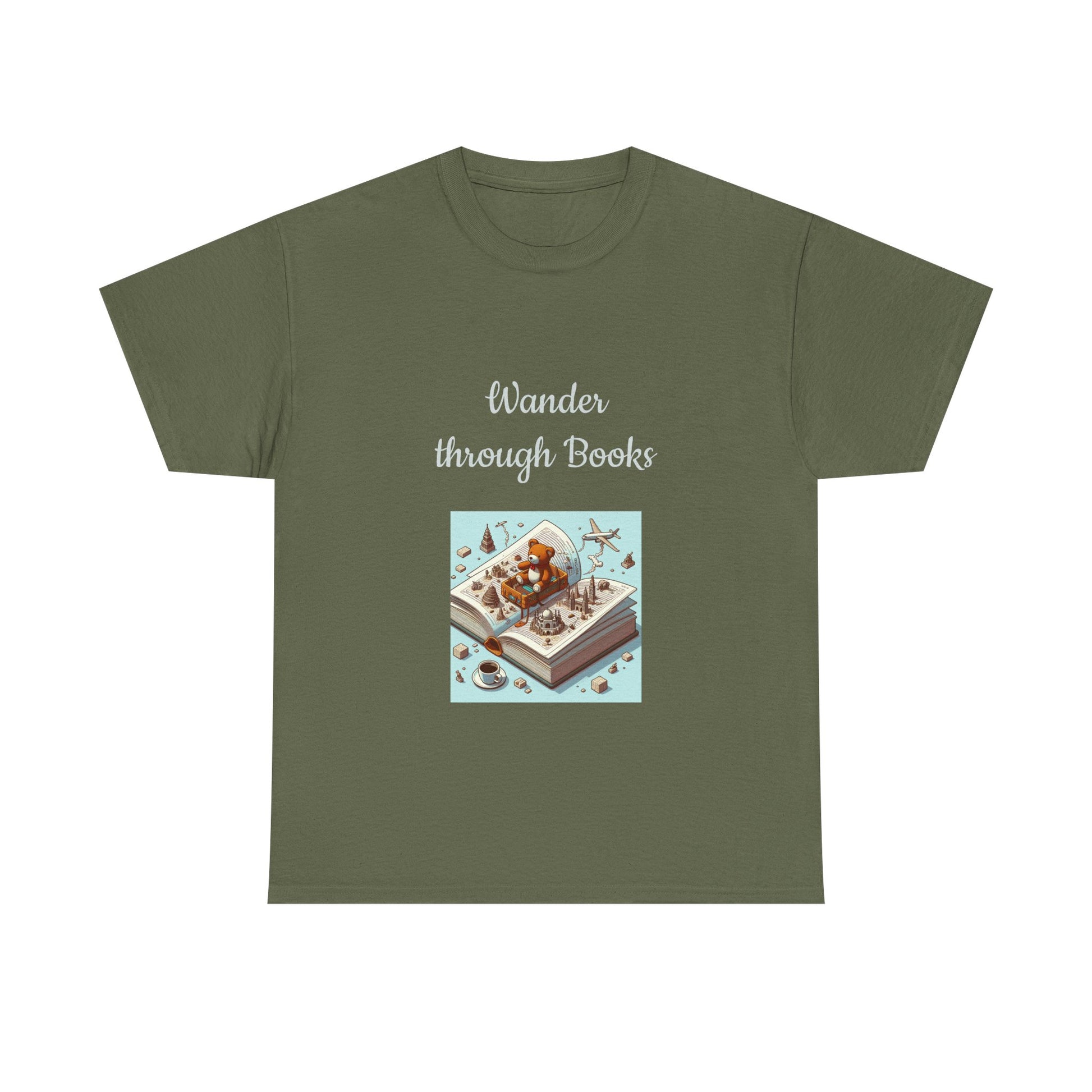 Book Lover's Unisex Heavy Cotton Tee - "Wander" - The Dreamer's Bookshop.