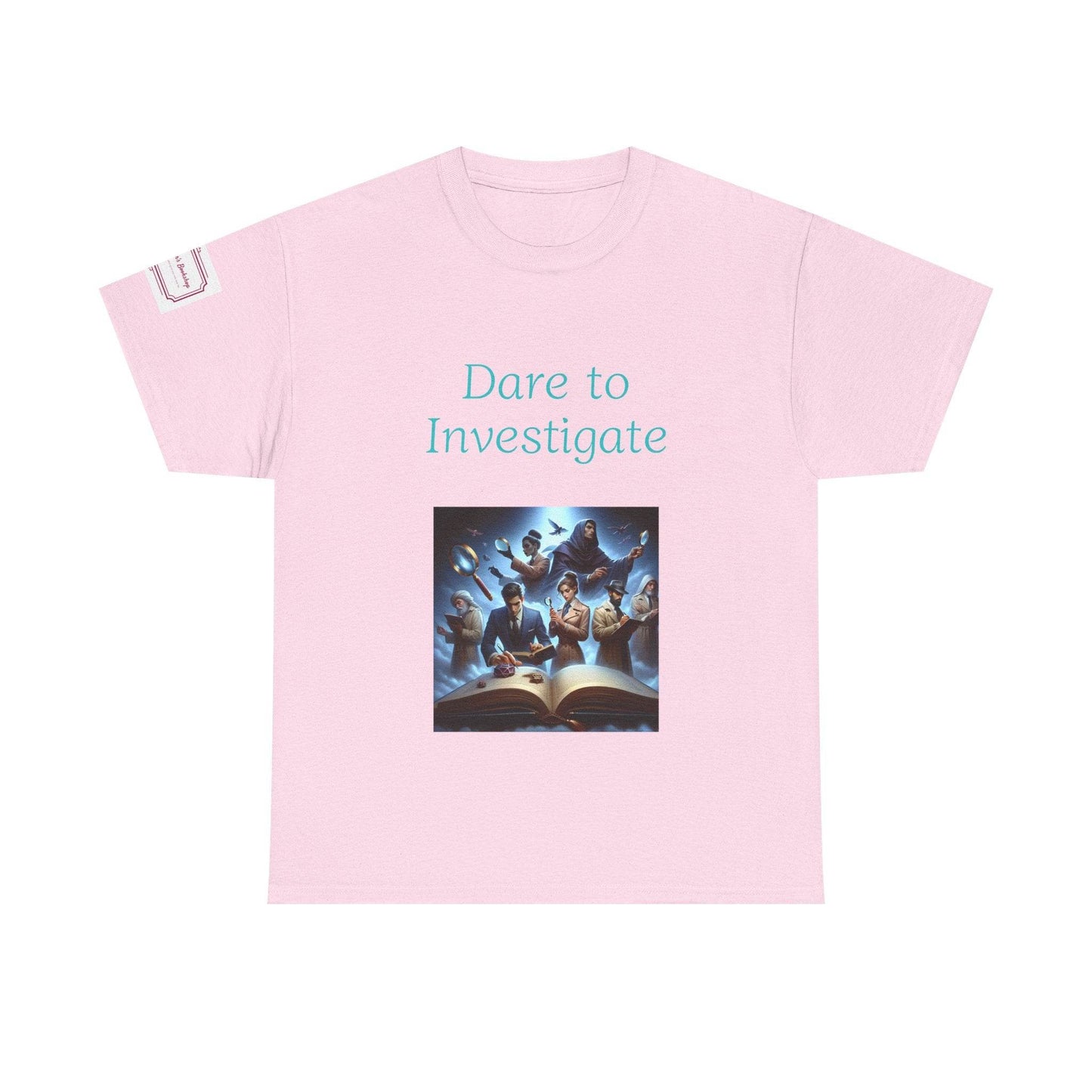 Investigate - Unisex Heavy Cotton Tee - Crime/Mystery Books - The Dreamer's Bookshop.