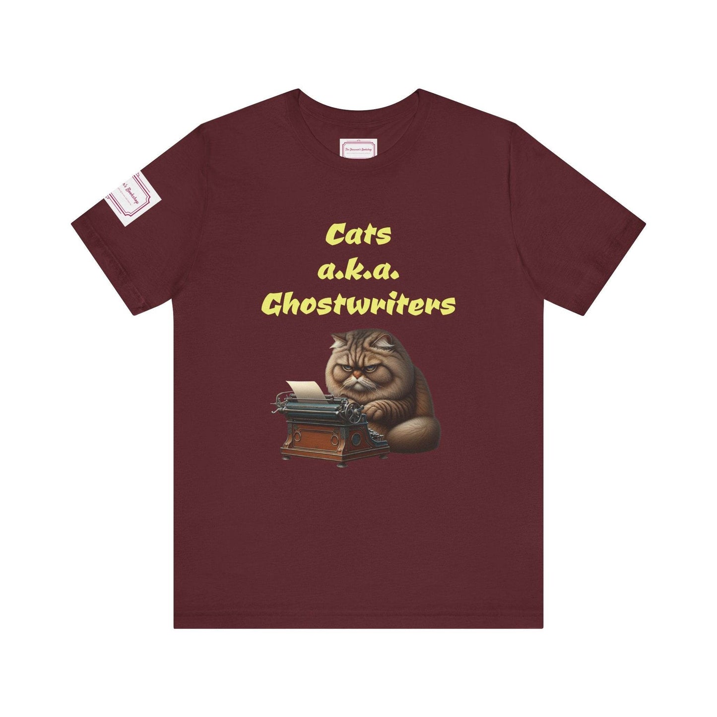 Cats Ghostwriters Tee - Fun Short Sleeve Shirt for Writers & Book Lovers - The Dreamer's Bookshop.