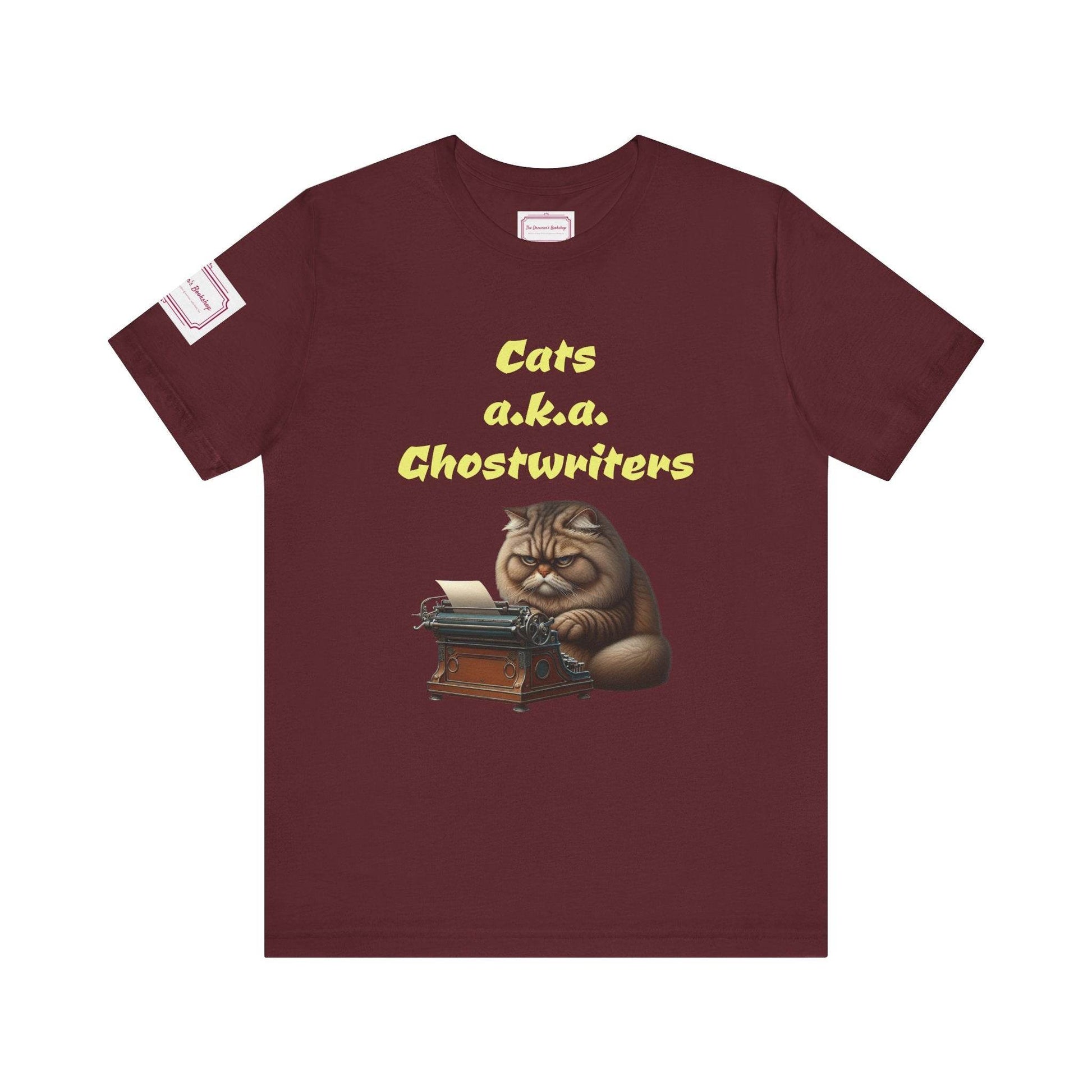 Cats Ghostwriters Tee - Fun Short Sleeve Shirt for Writers & Book Lovers - The Dreamer's Bookshop.