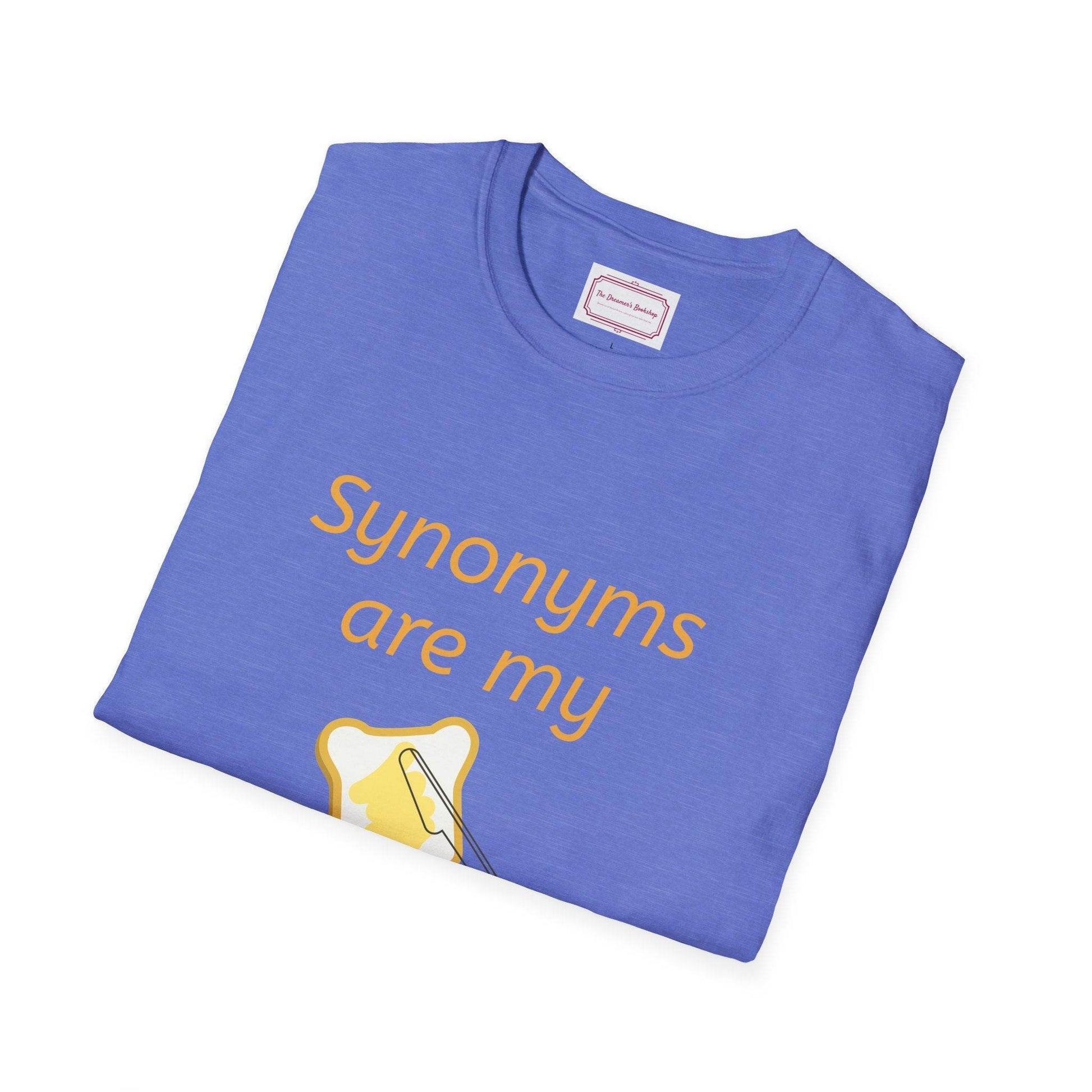 Synonyms Are My Jam Unisex Softstyle T-Shirt - Perfect Gift for Word Lovers - The Dreamer's Bookshop.