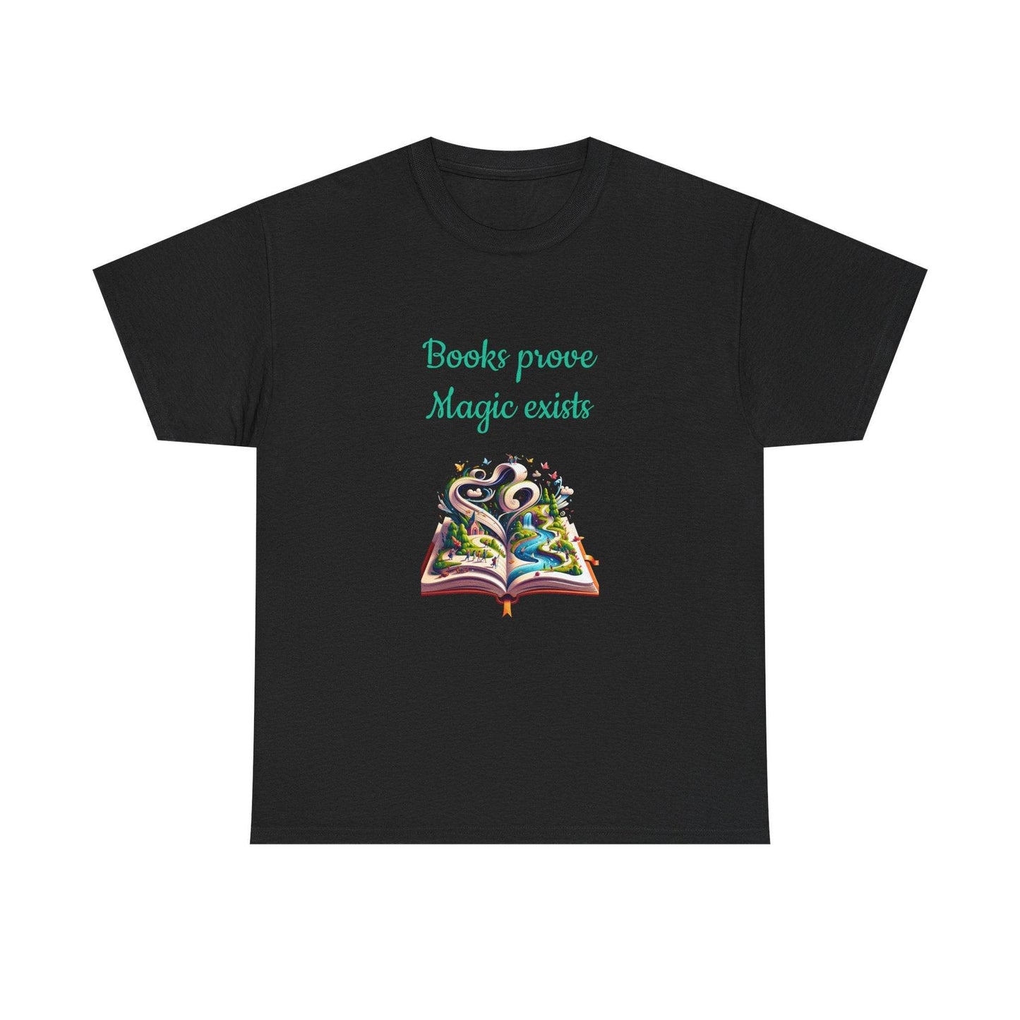 Magic exists - Unisex Heavy Cotton Tee for Book Lovers - The Dreamer's Bookshop.