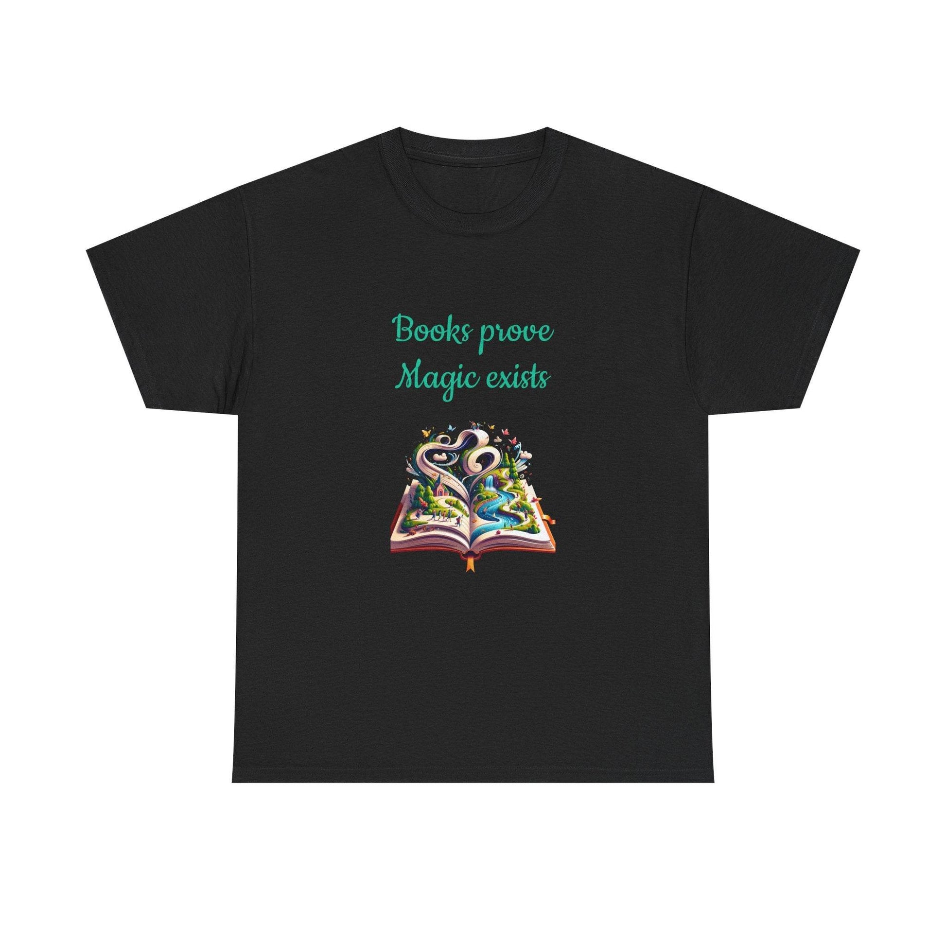 Magic exists - Unisex Heavy Cotton Tee for Book Lovers - The Dreamer's Bookshop.