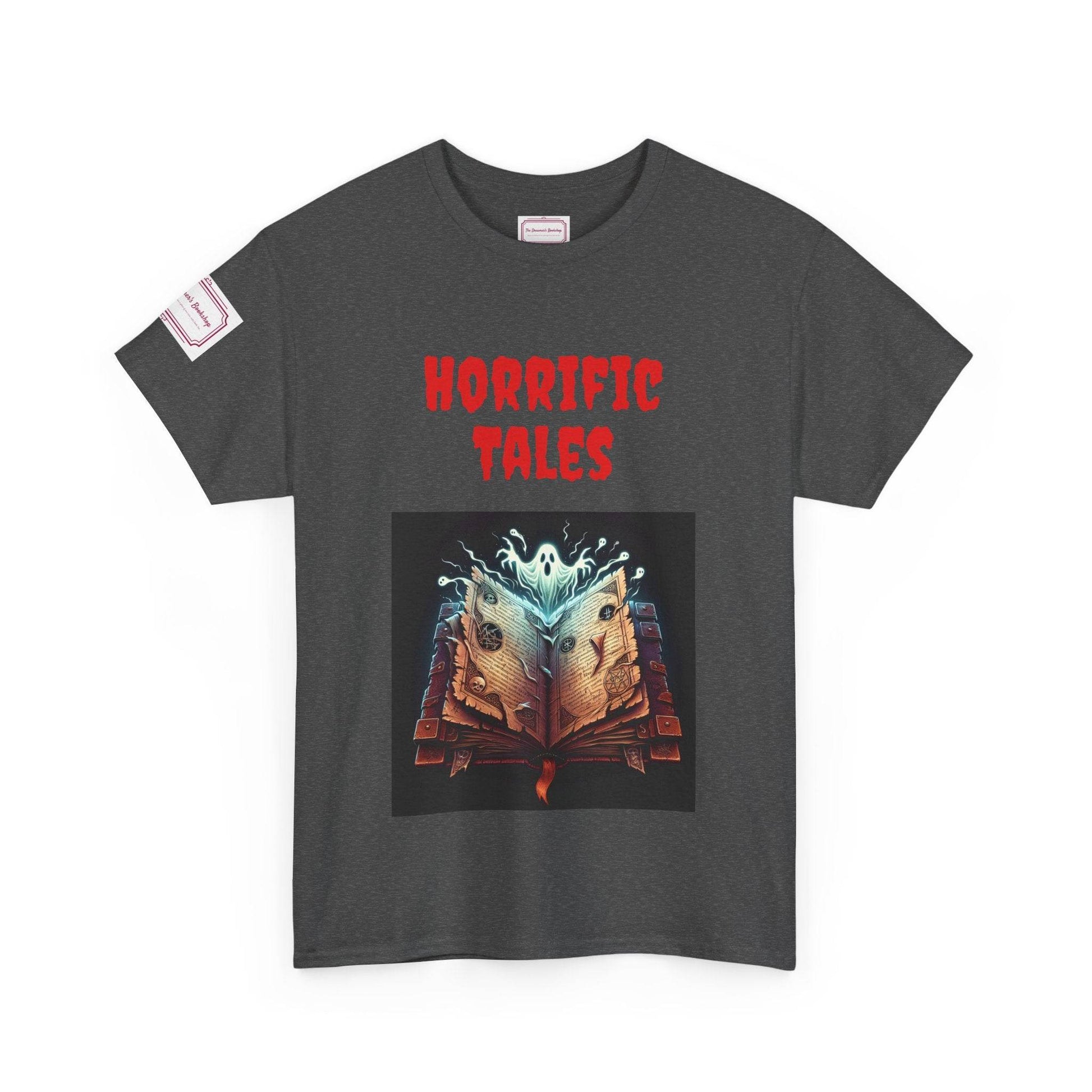 Horrific Tales - Unisex Heavy Cotton Tee - Perfect for Book Lovers - The Dreamer's Bookshop.