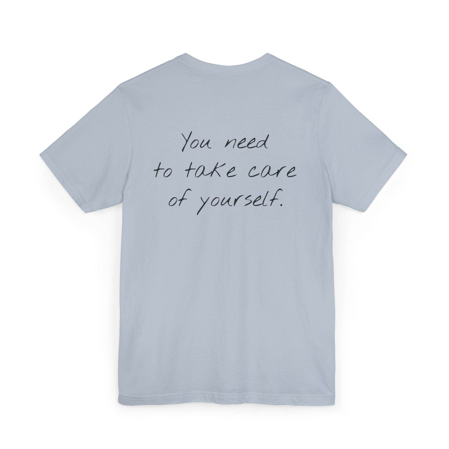 Unisex Jersey T-Shirt - 'Take Care' Inspirational - The Dreamer's Bookshop.