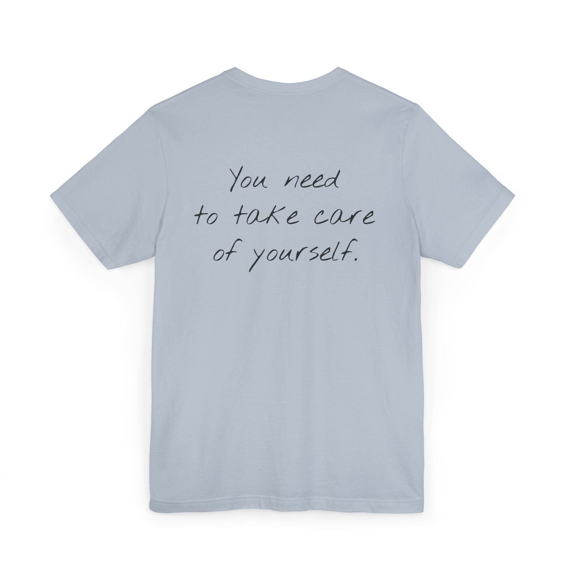 Unisex Jersey T-Shirt - 'Take Care' Inspirational - The Dreamer's Bookshop.
