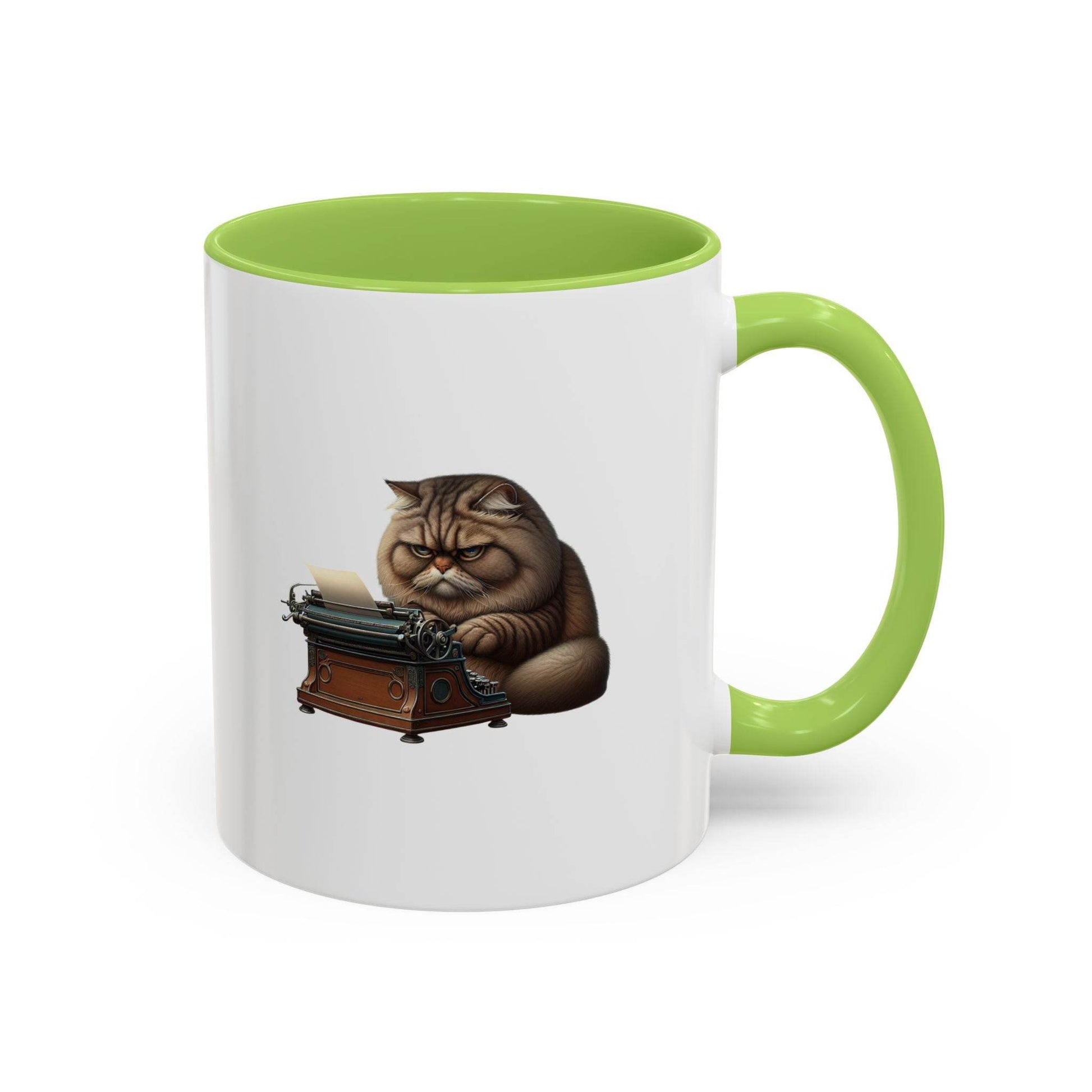 Grumpy Writer Cat Coffee Mug - Cute Gift for Book Lovers - The Dreamer's Bookshop.
